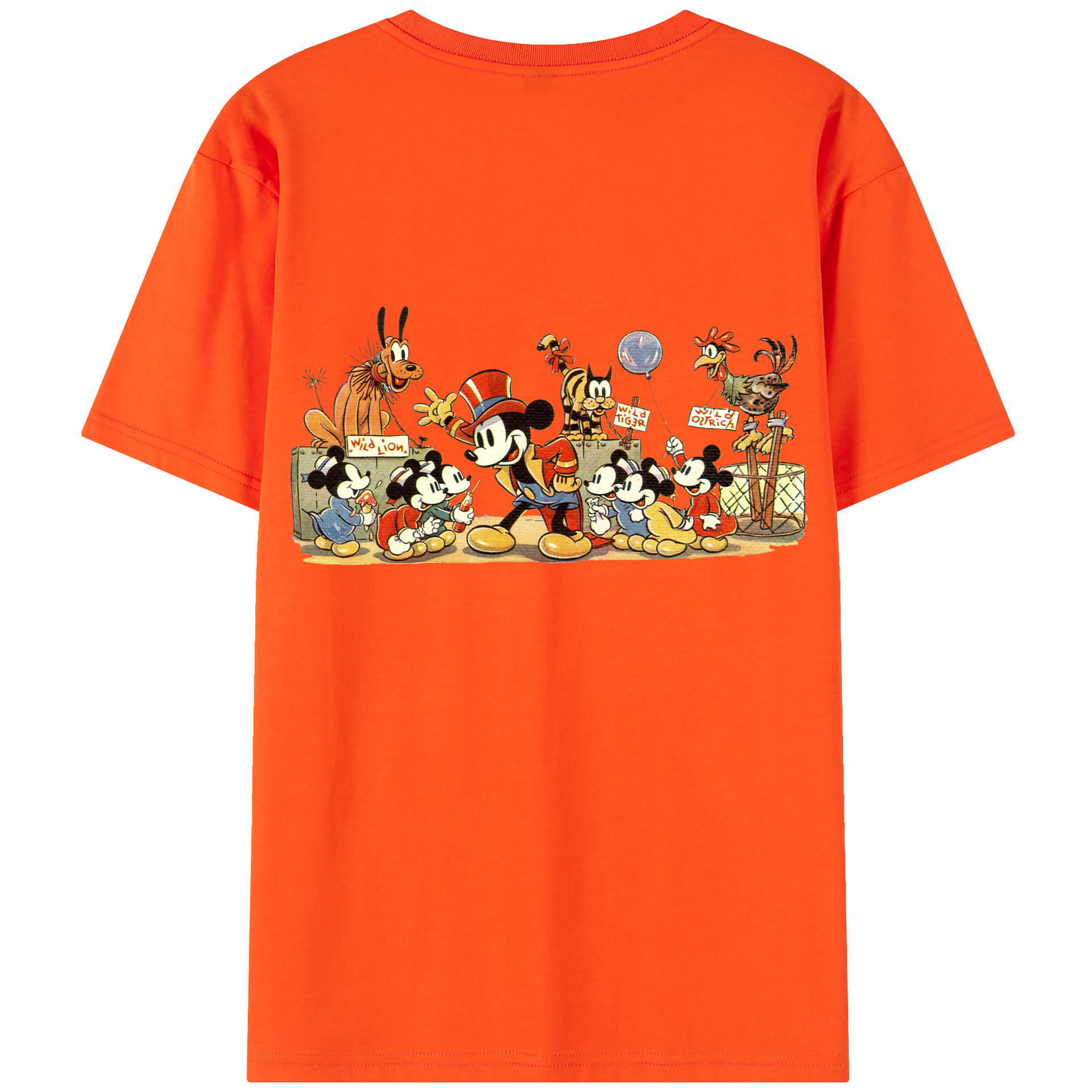 （画像用） ミッキーマウス Mickey Mouse 綿100％半袖Tシャツ（背面プリント）