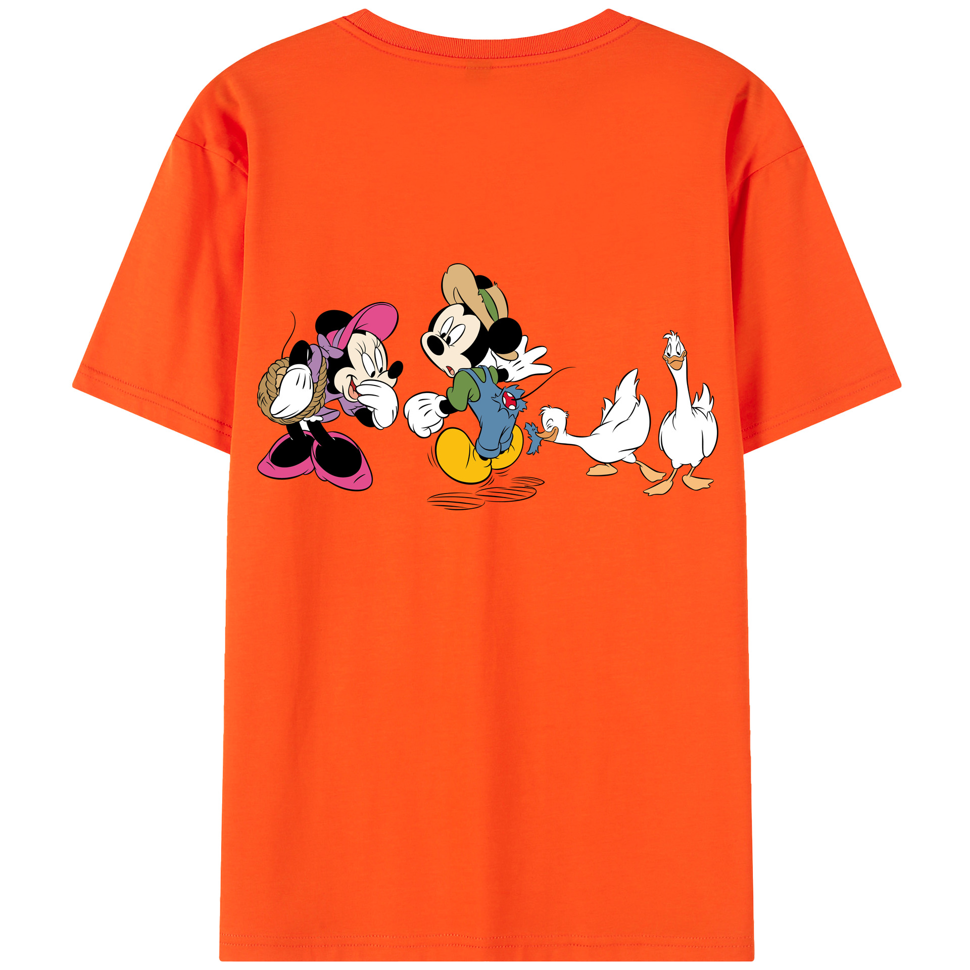 （画像用） ミッキーマウス Mickey Mouse 綿100％半袖Tシャツ（背面プリント）