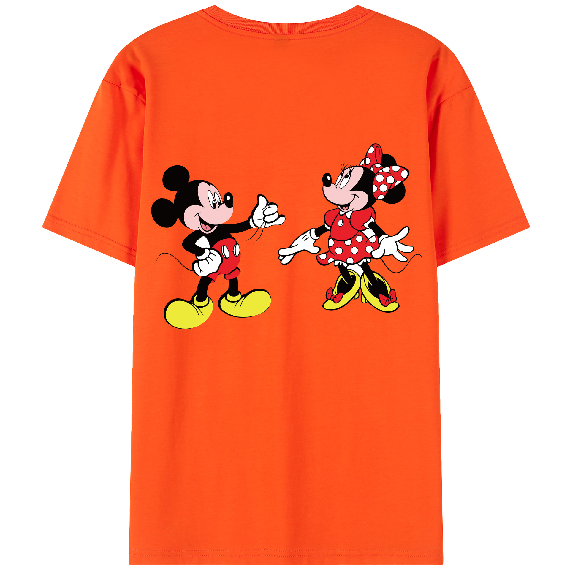 （画像用） ミッキーマウス Mickey Mouse 綿100％半袖Tシャツ（背面プリント）