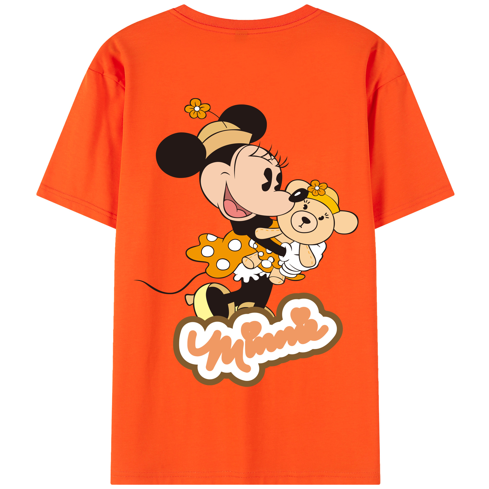 （画像用） ミッキーマウス Mickey Mouse 綿100％半袖Tシャツ（背面プリント）