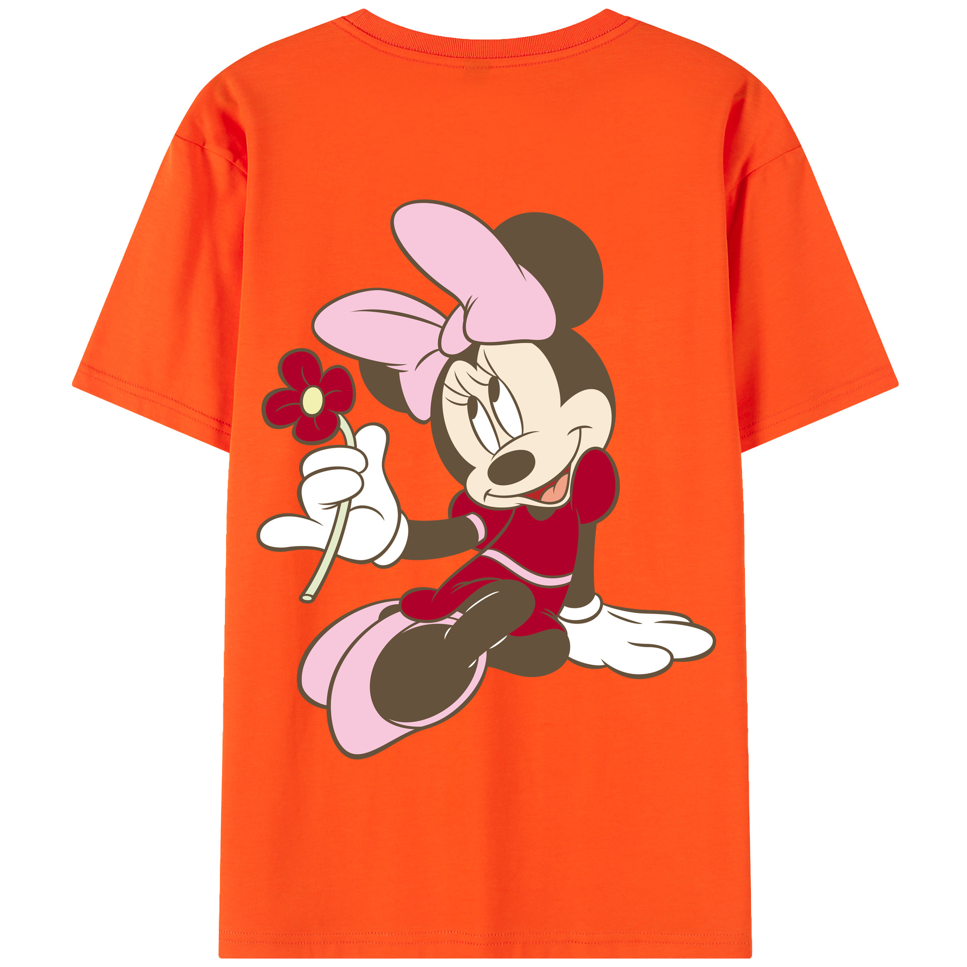 （画像用） ミッキーマウス Mickey Mouse 綿100％半袖Tシャツ（背面プリント）