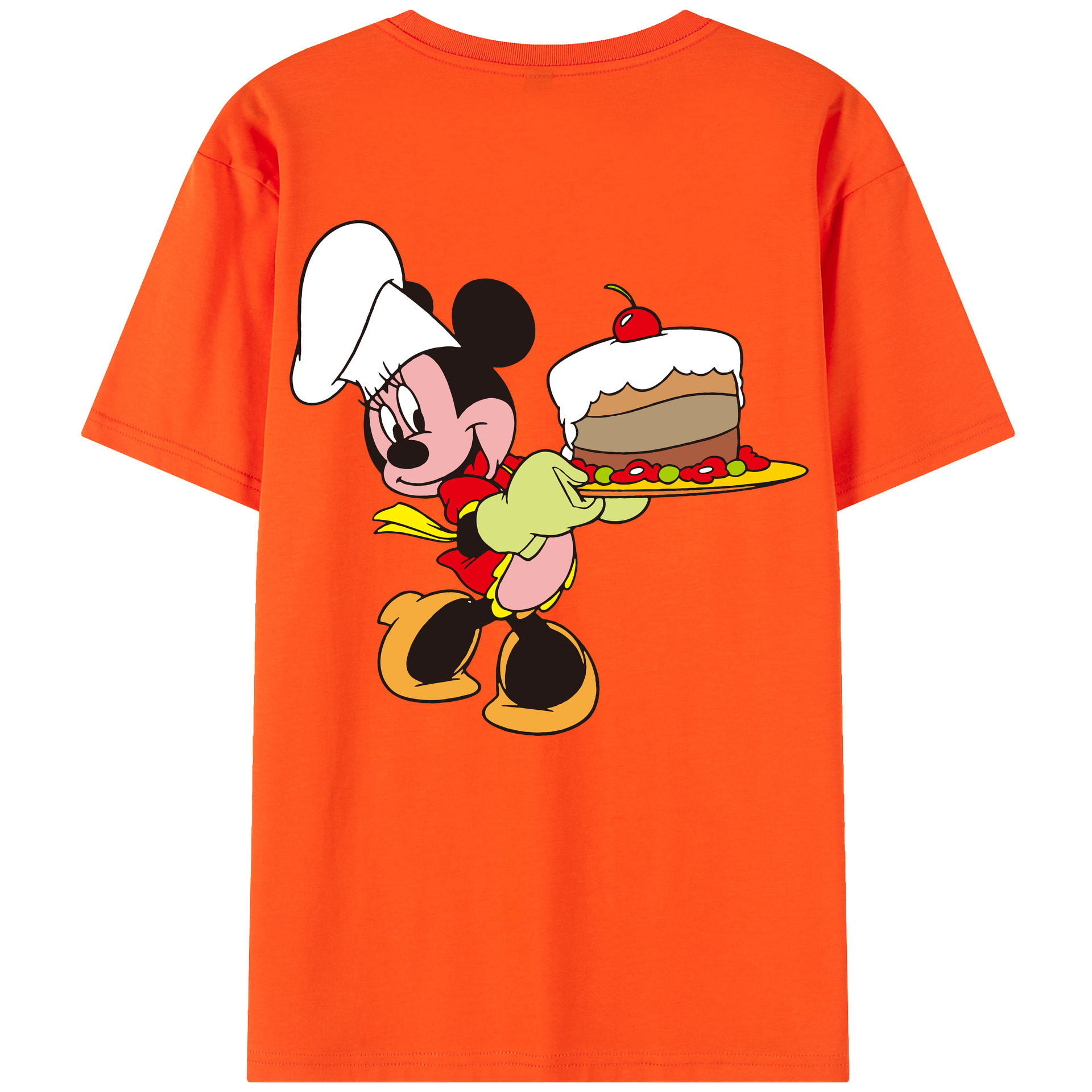 （画像用） ミッキーマウス Mickey Mouse 綿100％半袖Tシャツ（背面プリント）