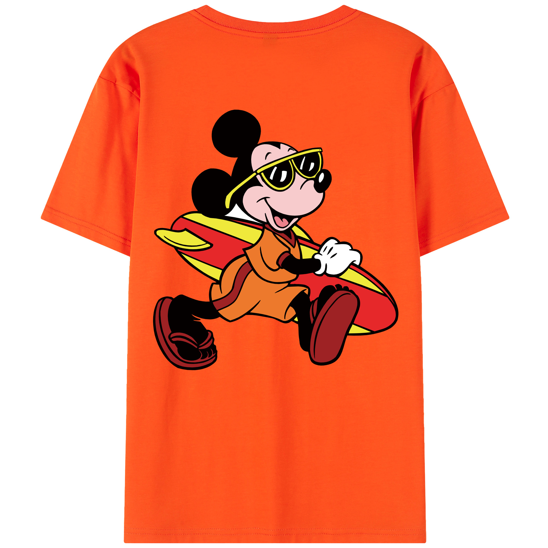 （画像用） ミッキーマウス Mickey Mouse 綿100％半袖Tシャツ（背面プリント）