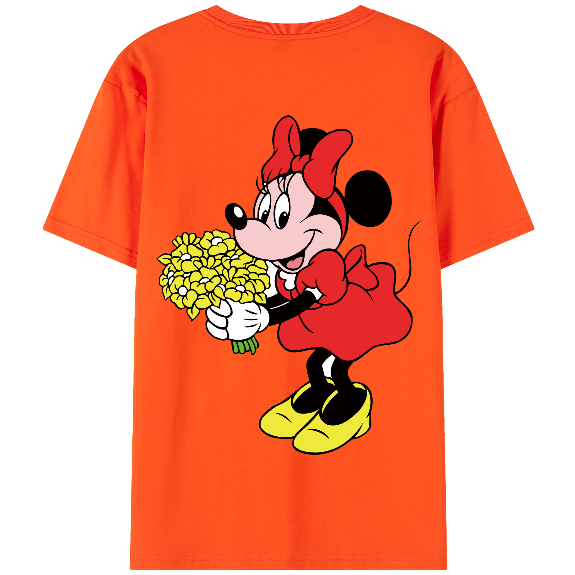 （画像用） ミッキーマウス Mickey Mouse 綿100％半袖Tシャツ（背面プリント）