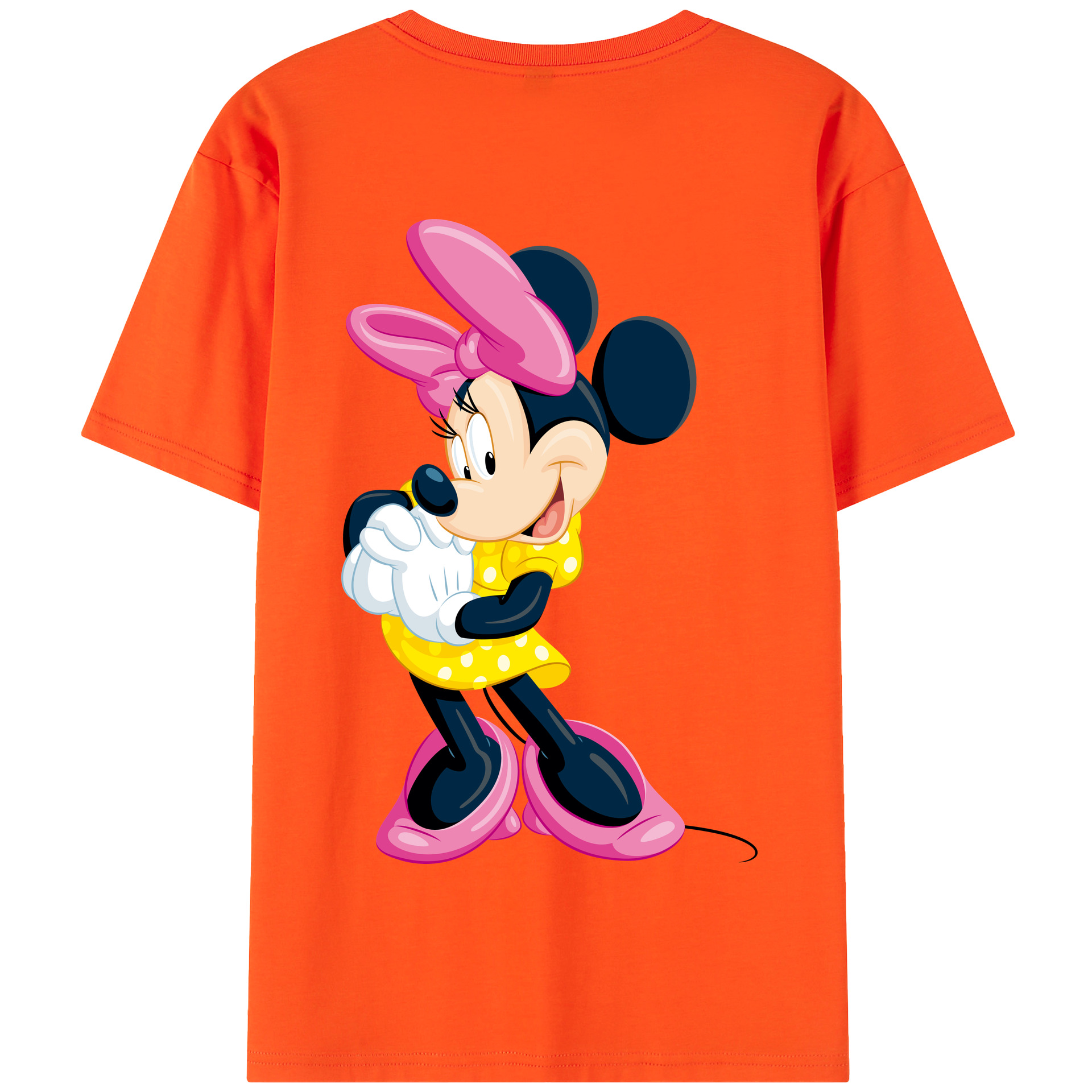 （画像用） ミッキーマウス Mickey Mouse 綿100％半袖Tシャツ（背面プリント）