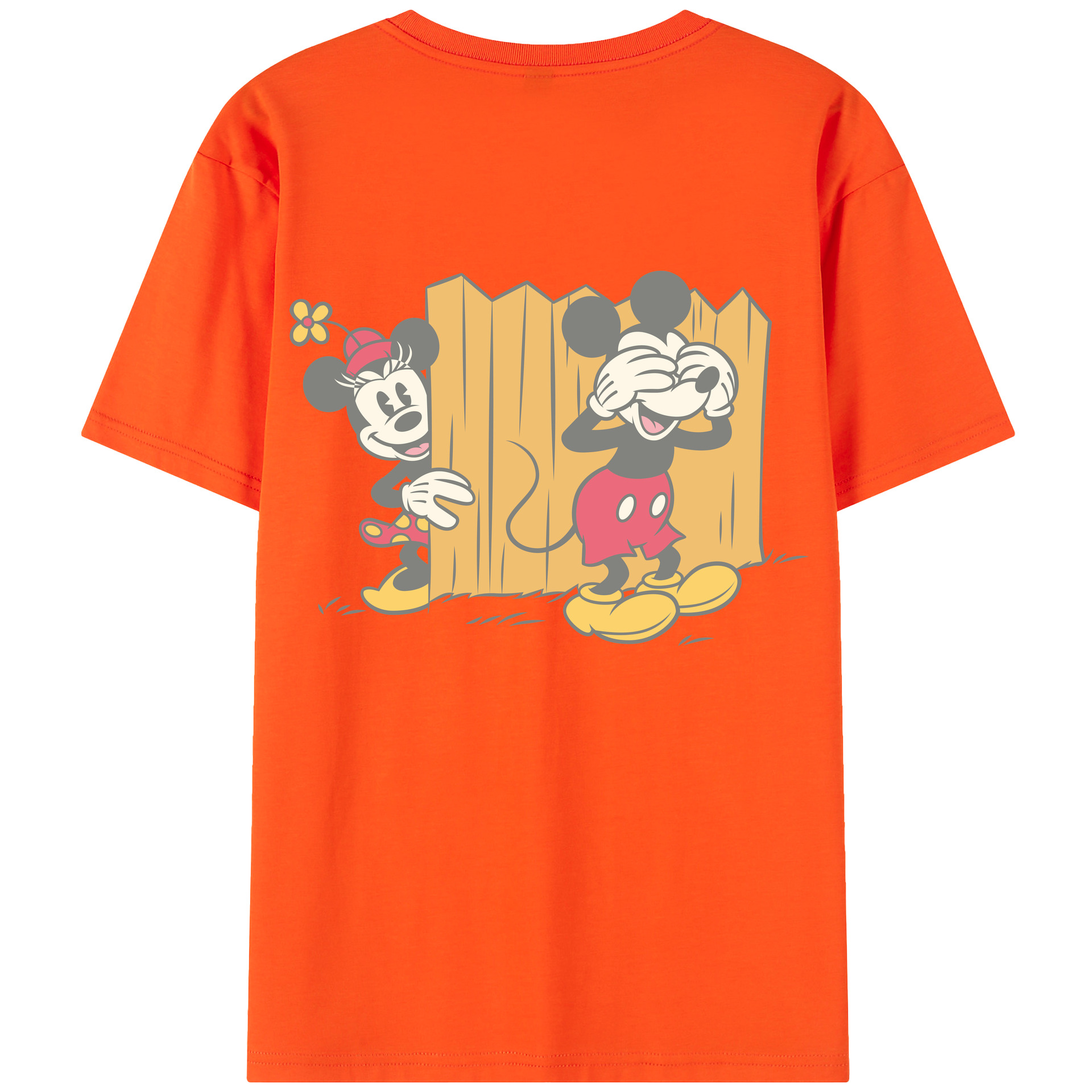 （画像用） ミッキーマウス Mickey Mouse 綿100％半袖Tシャツ（背面プリント）