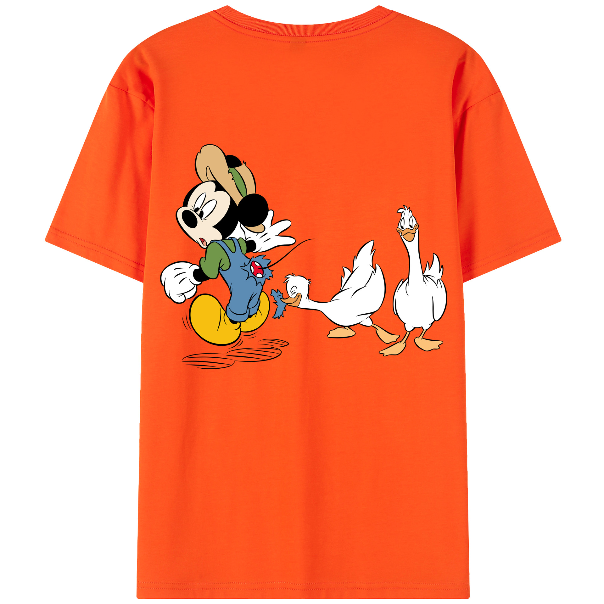 （画像用） ミッキーマウス Mickey Mouse 綿100％半袖Tシャツ（背面プリント）