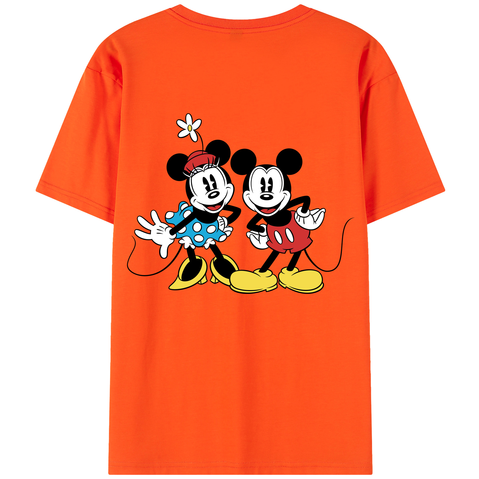 （画像用） ミッキーマウス Mickey Mouse 綿100％半袖Tシャツ（背面プリント）