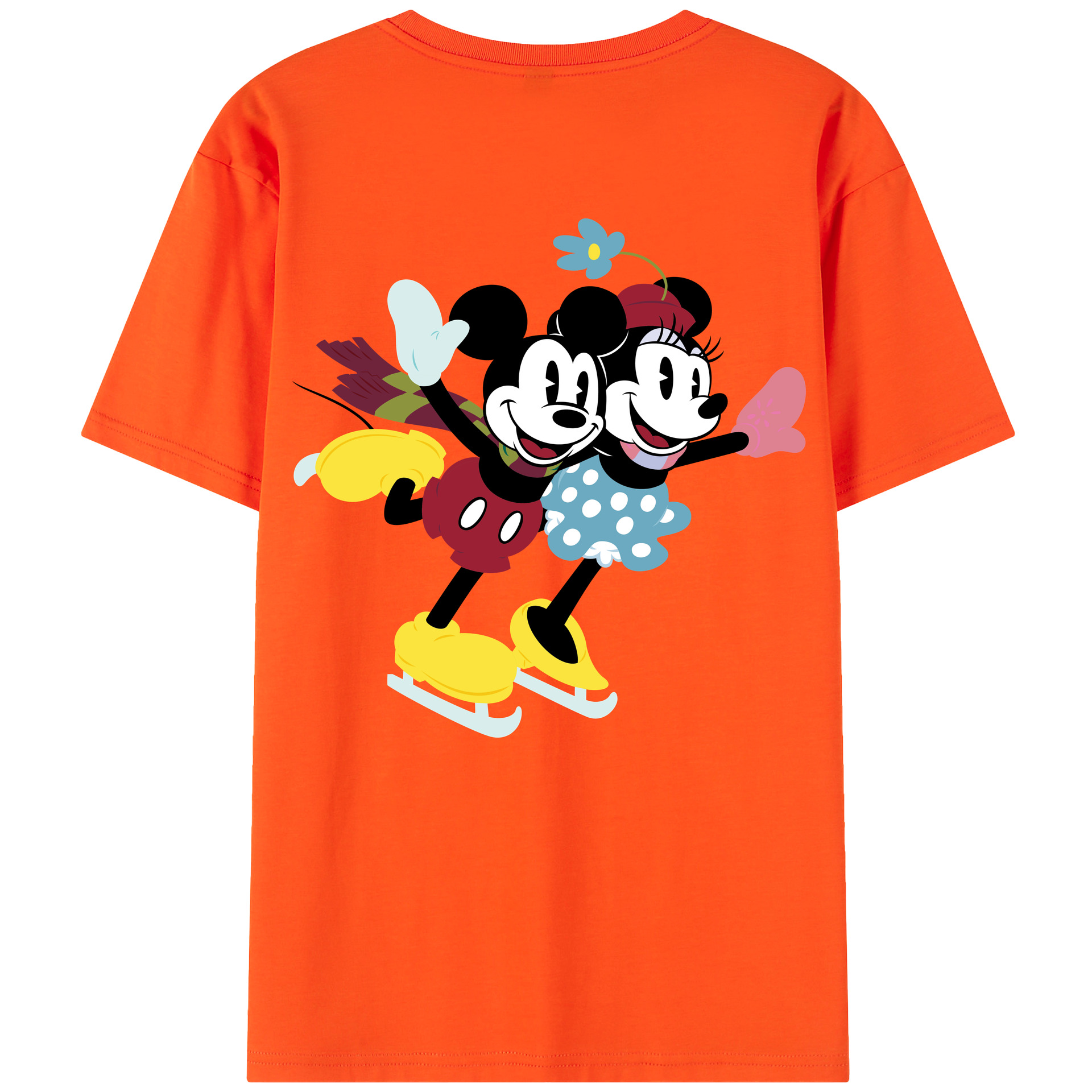 （画像用） ミッキーマウス Mickey Mouse 綿100％半袖Tシャツ（背面プリント）