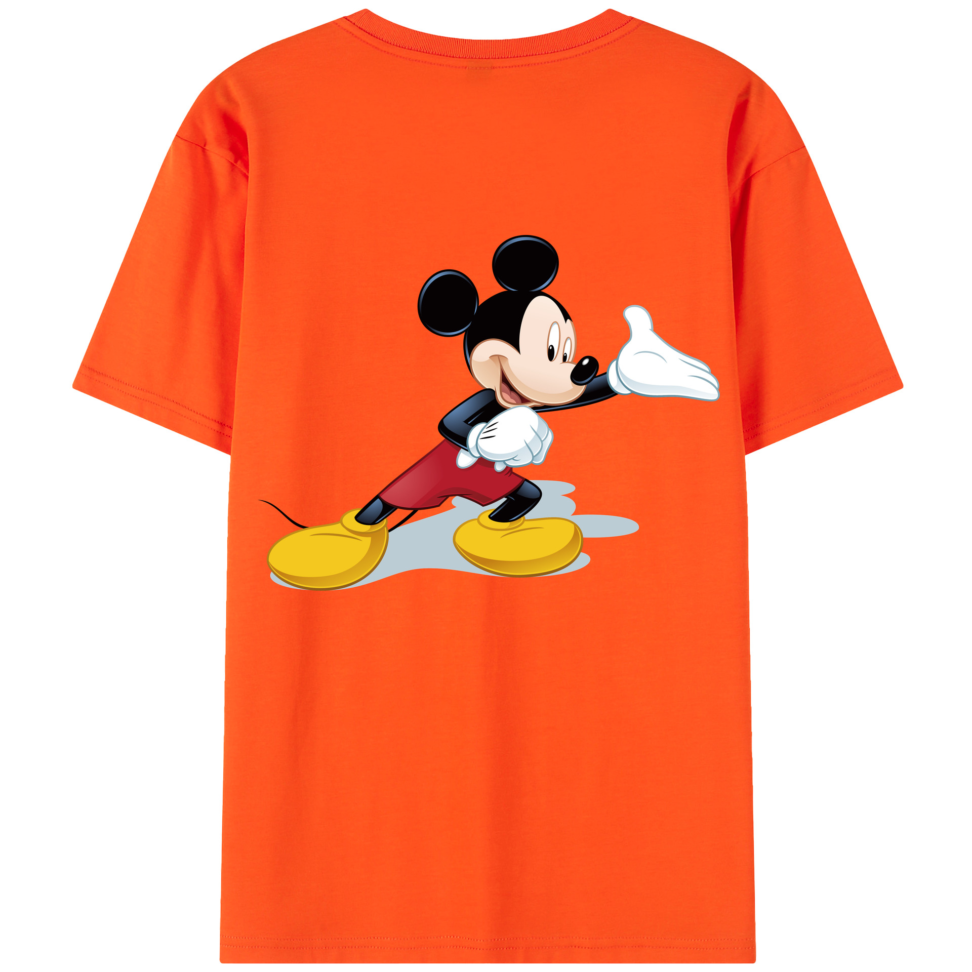 （画像用） ミッキーマウス Mickey Mouse 綿100％半袖Tシャツ（背面プリント）