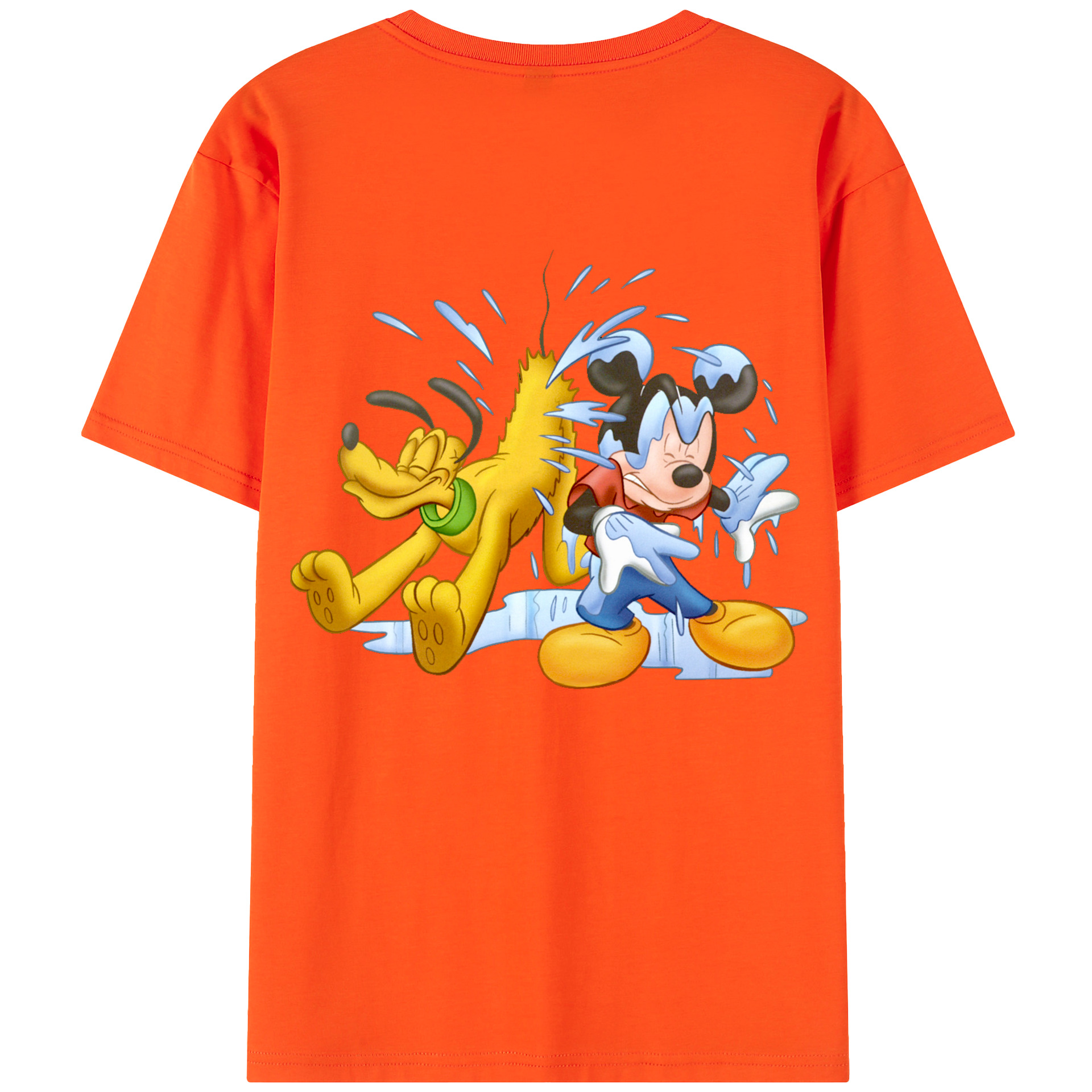 （画像用） ミッキーマウス Mickey Mouse 綿100％半袖Tシャツ（背面プリント）