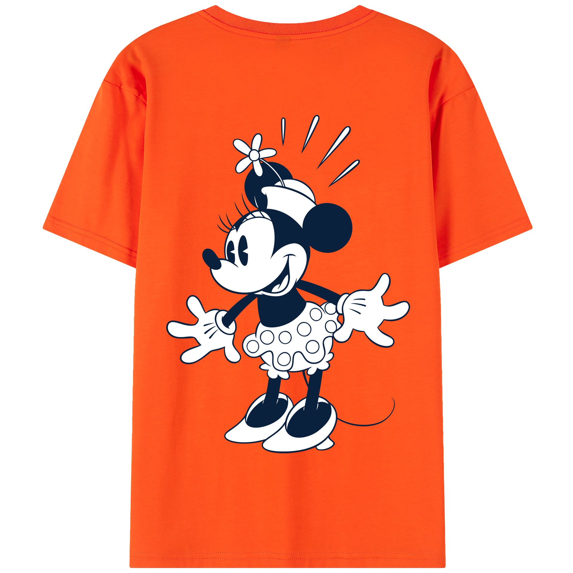 （画像用） ミッキーマウス Mickey Mouse 綿100％半袖Tシャツ（背面プリント）