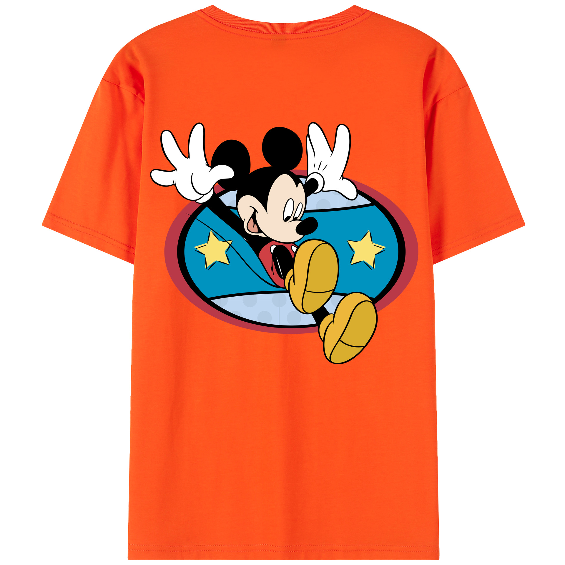 （画像用） ミッキーマウス Mickey Mouse 綿100％半袖Tシャツ（背面プリント）