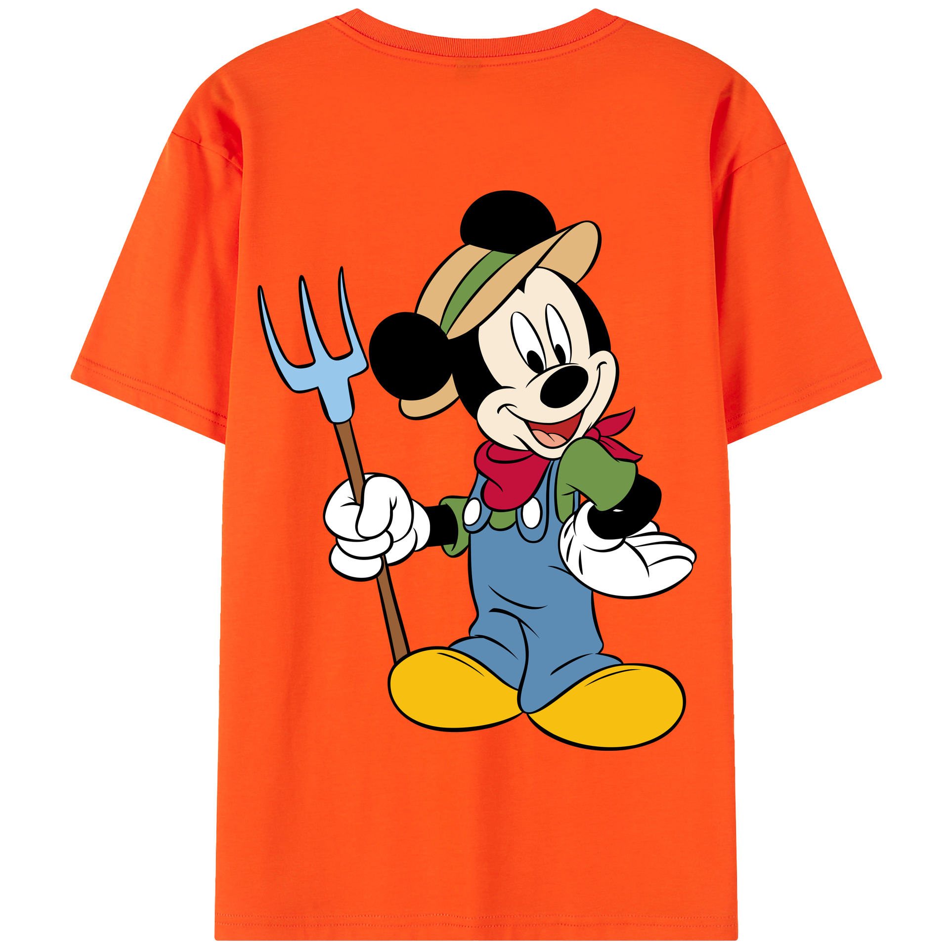 （画像用） ミッキーマウス Mickey Mouse 綿100％半袖Tシャツ（背面プリント）