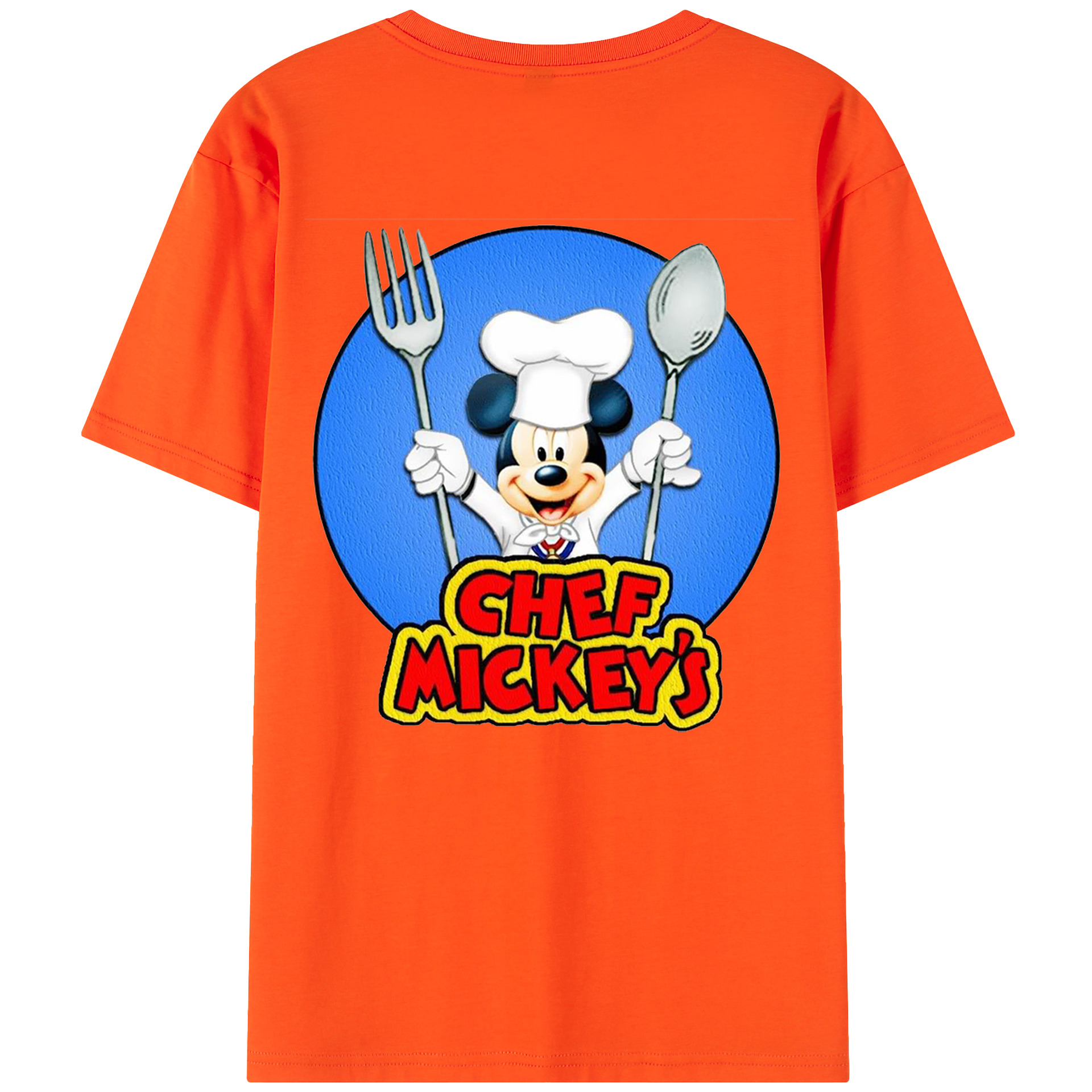 （画像用） ミッキーマウス Mickey Mouse 綿100％半袖Tシャツ（背面プリント）