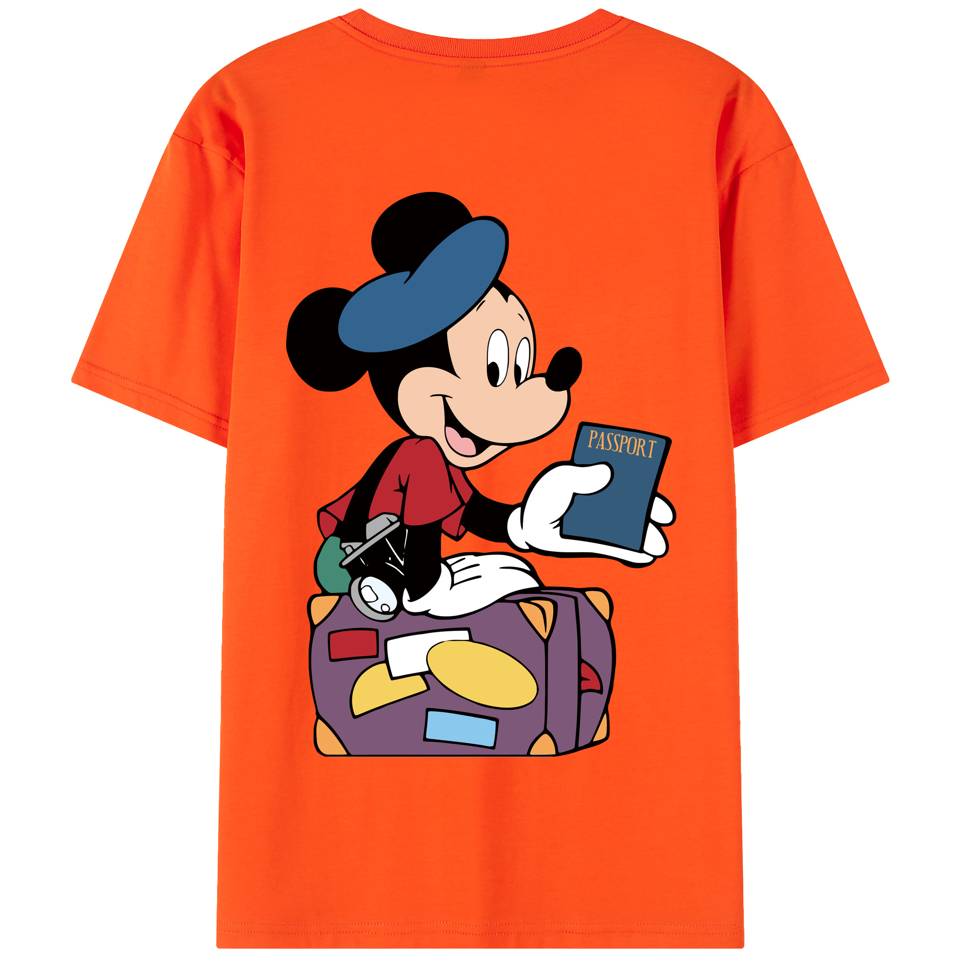 （画像用） ミッキーマウス Mickey Mouse 綿100％半袖Tシャツ（背面プリント）