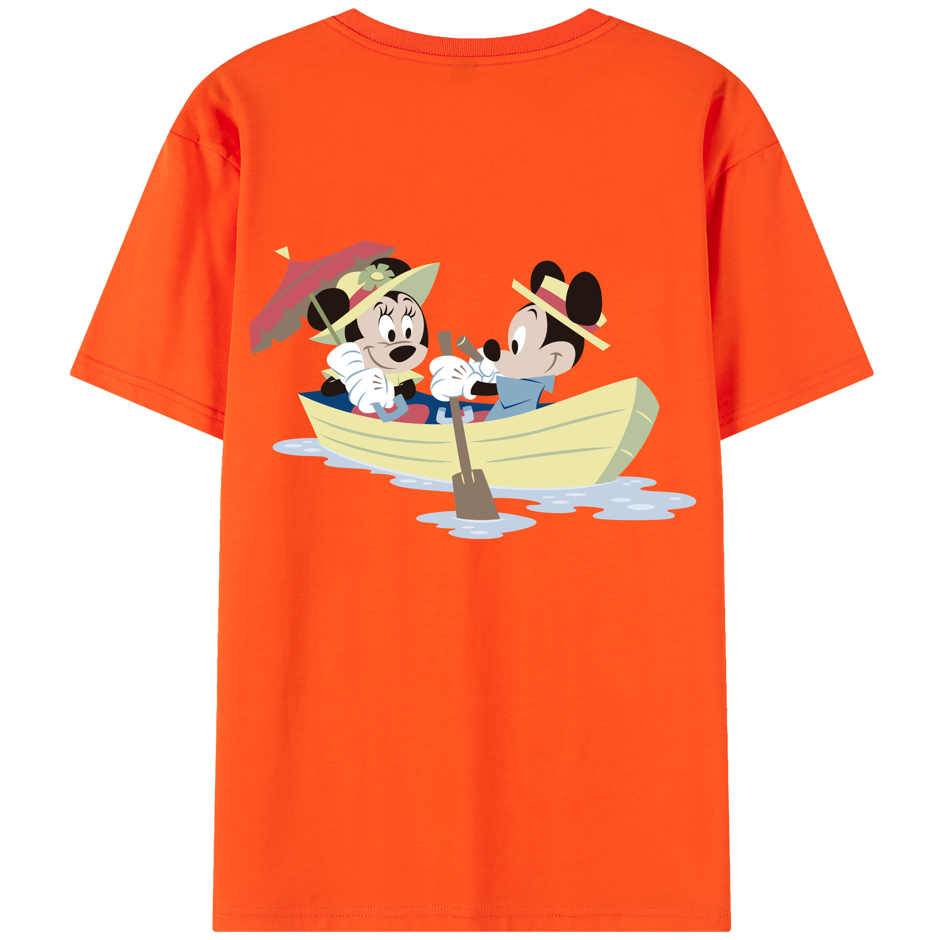 （画像用） ミッキーマウス Mickey Mouse 綿100％半袖Tシャツ（背面プリント）