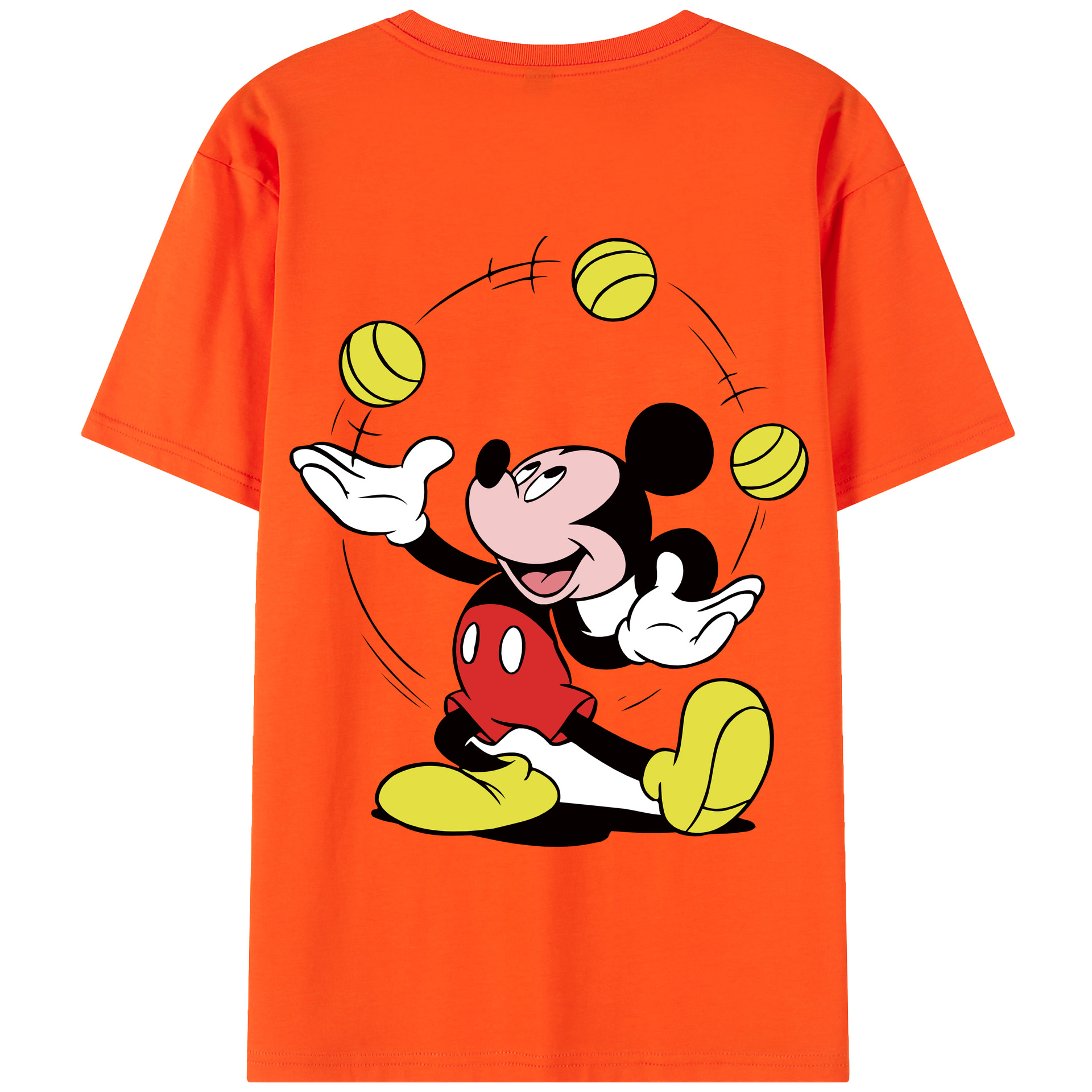 （画像用） ミッキーマウス Mickey Mouse 綿100％半袖Tシャツ（背面プリント）