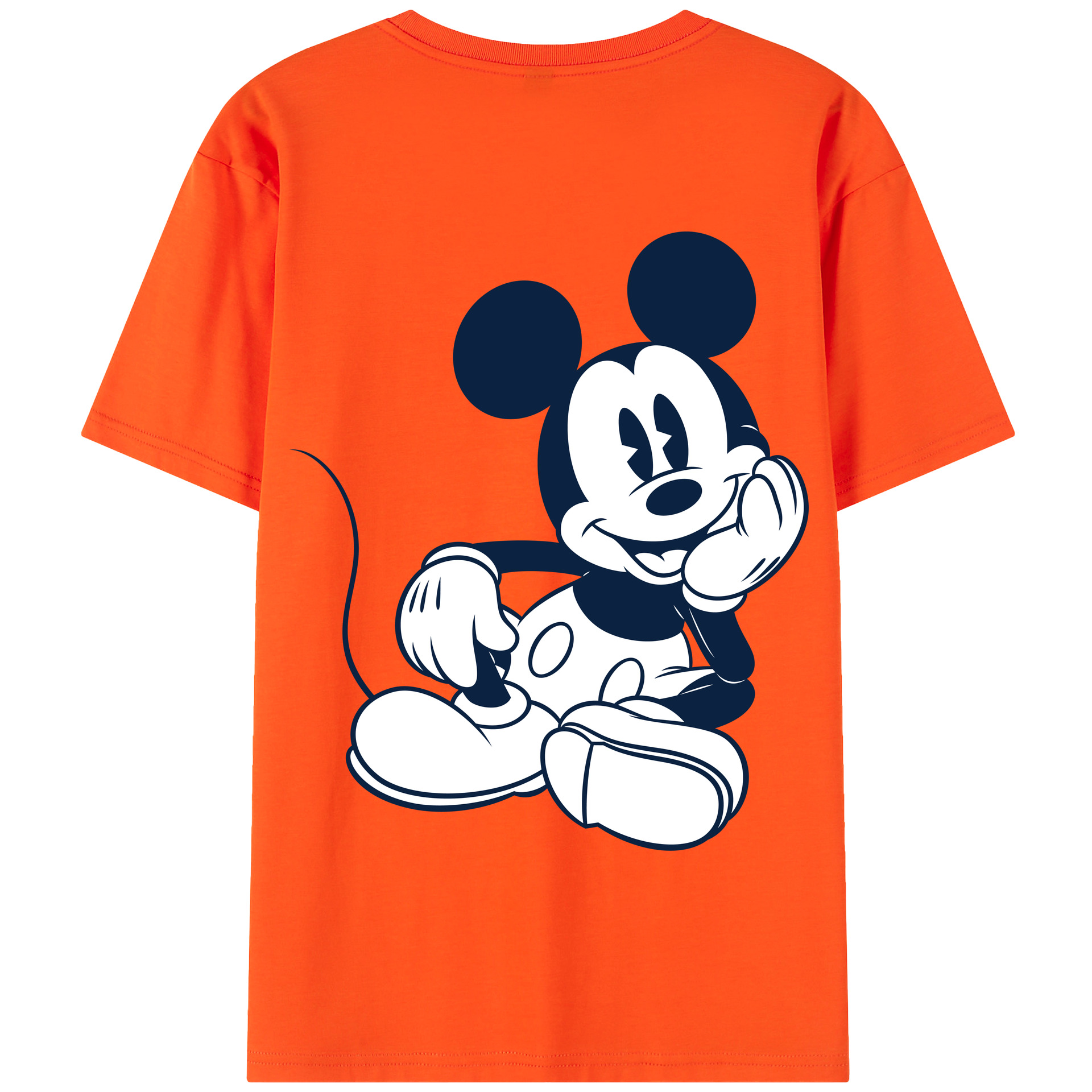 （画像用） ミッキーマウス Mickey Mouse 綿100％半袖Tシャツ（背面プリント）