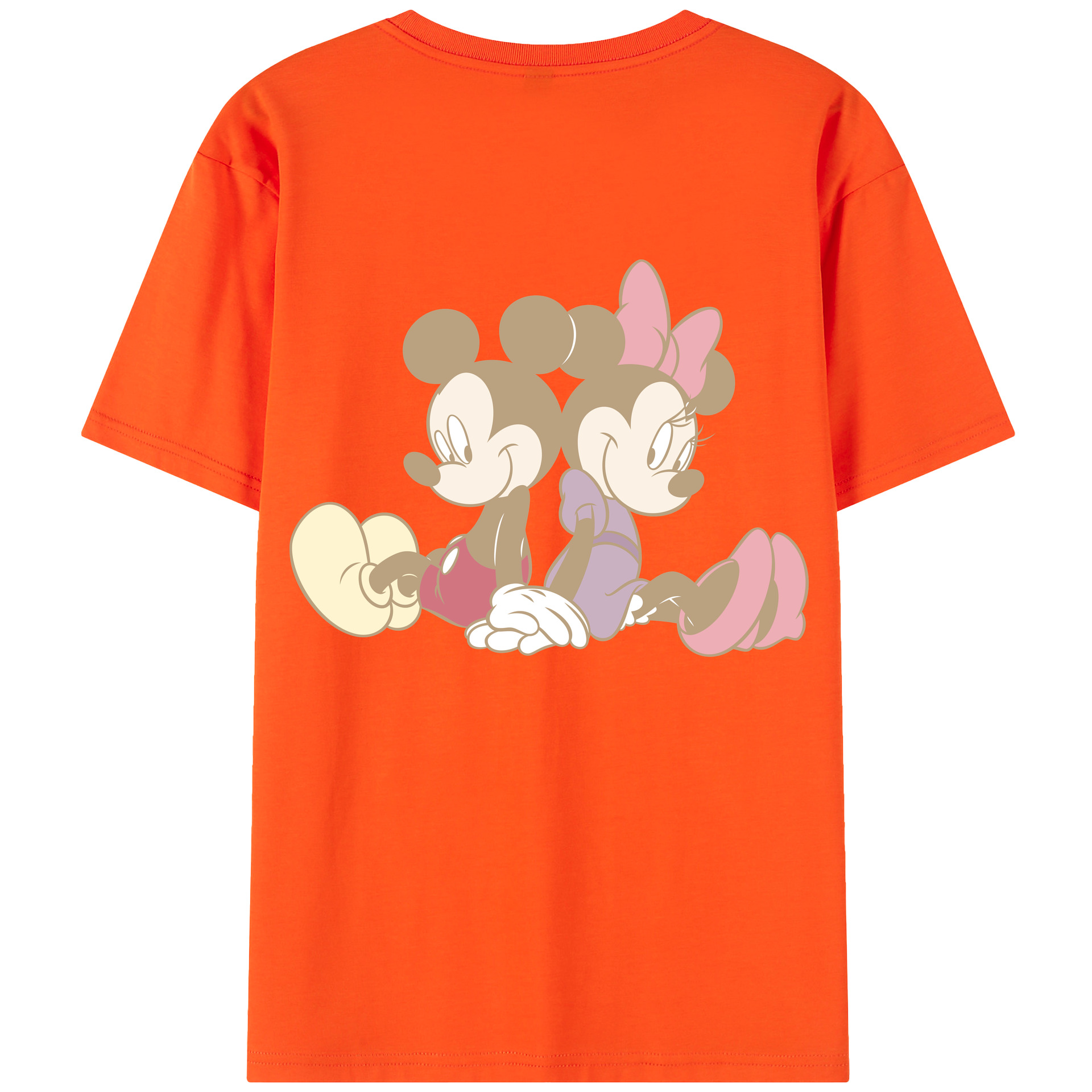 （画像用） ミッキーマウス Mickey Mouse 綿100％半袖Tシャツ（背面プリント）
