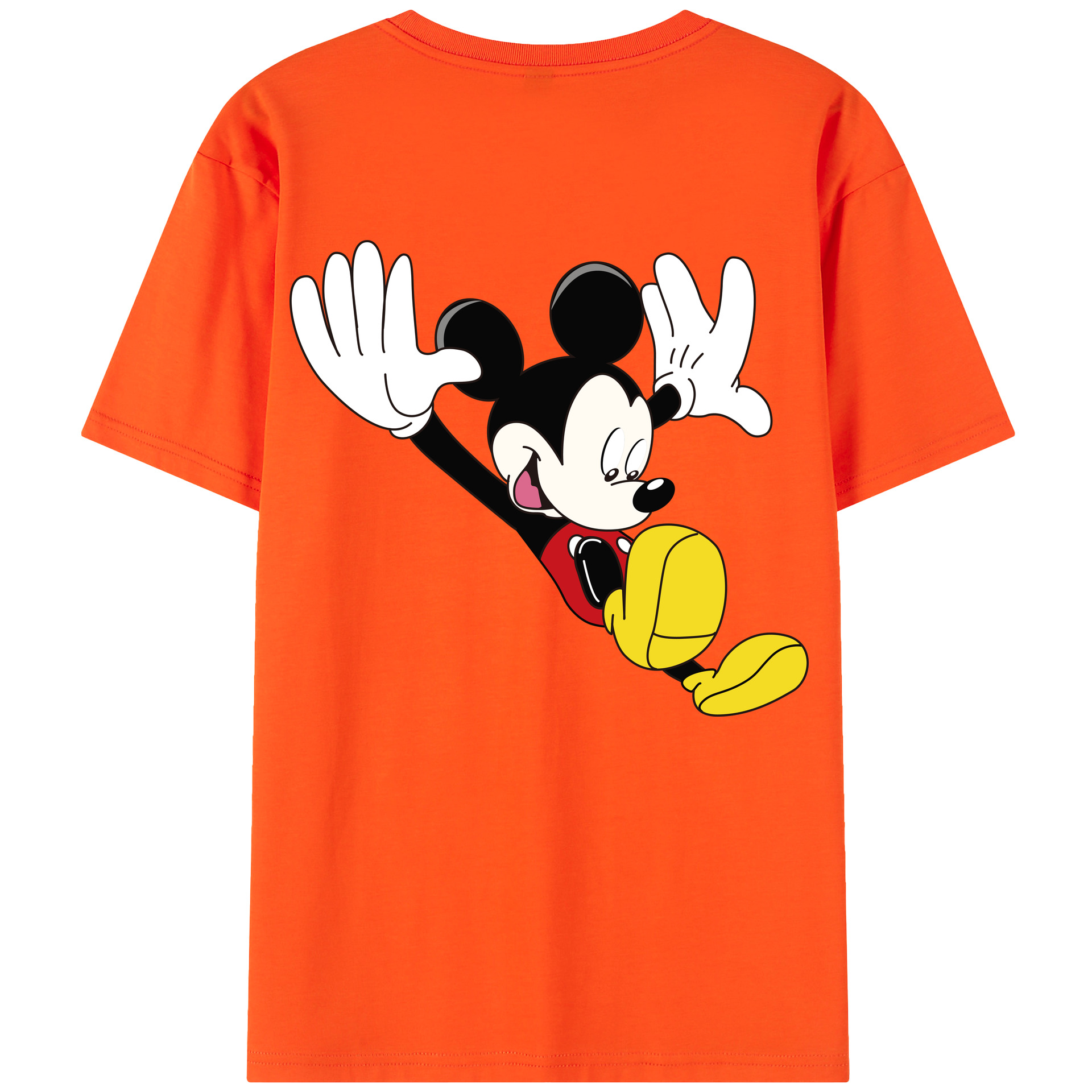（画像用） ミッキーマウス Mickey Mouse 綿100％半袖Tシャツ（背面プリント）