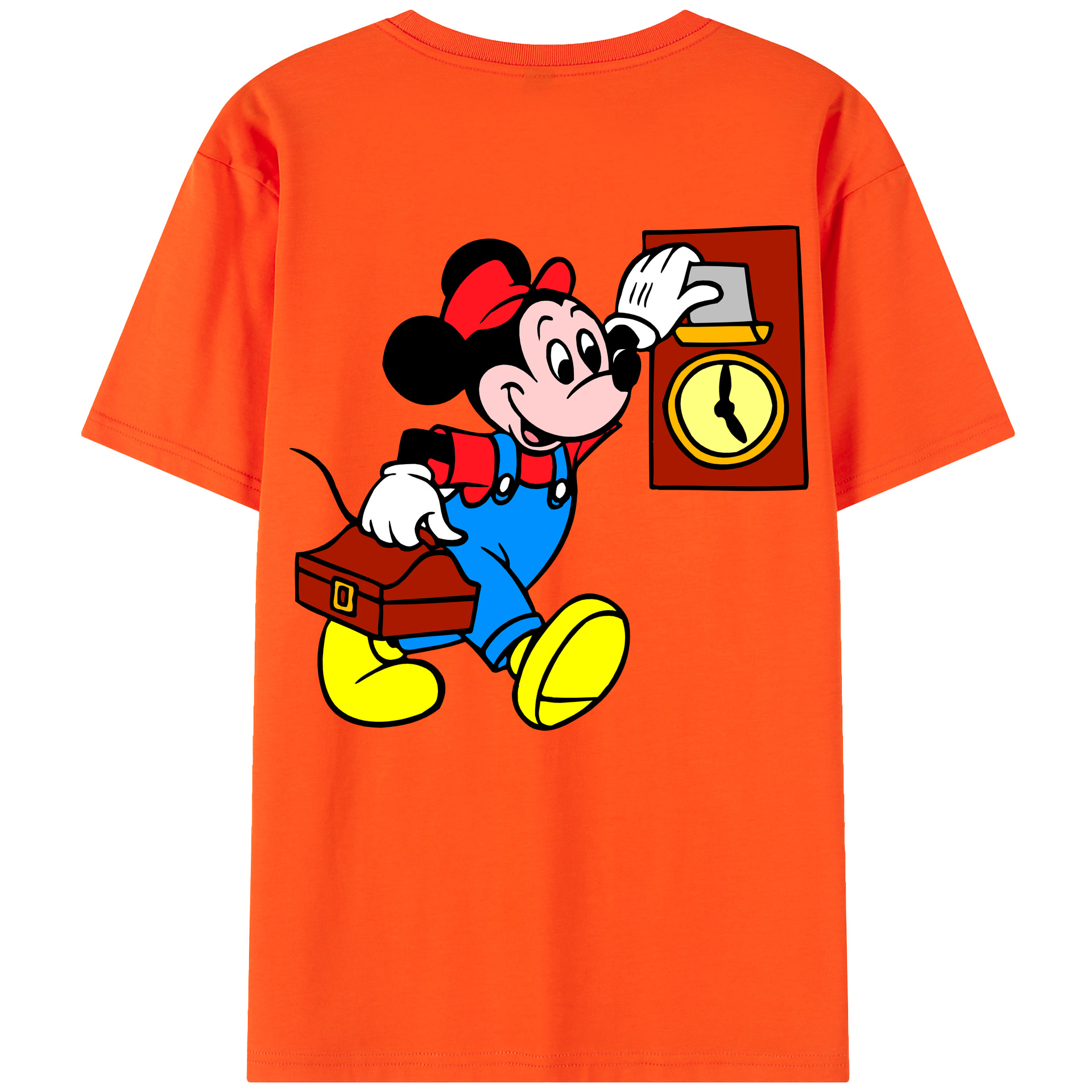 （画像用） ミッキーマウス Mickey Mouse 綿100％半袖Tシャツ（背面プリント）