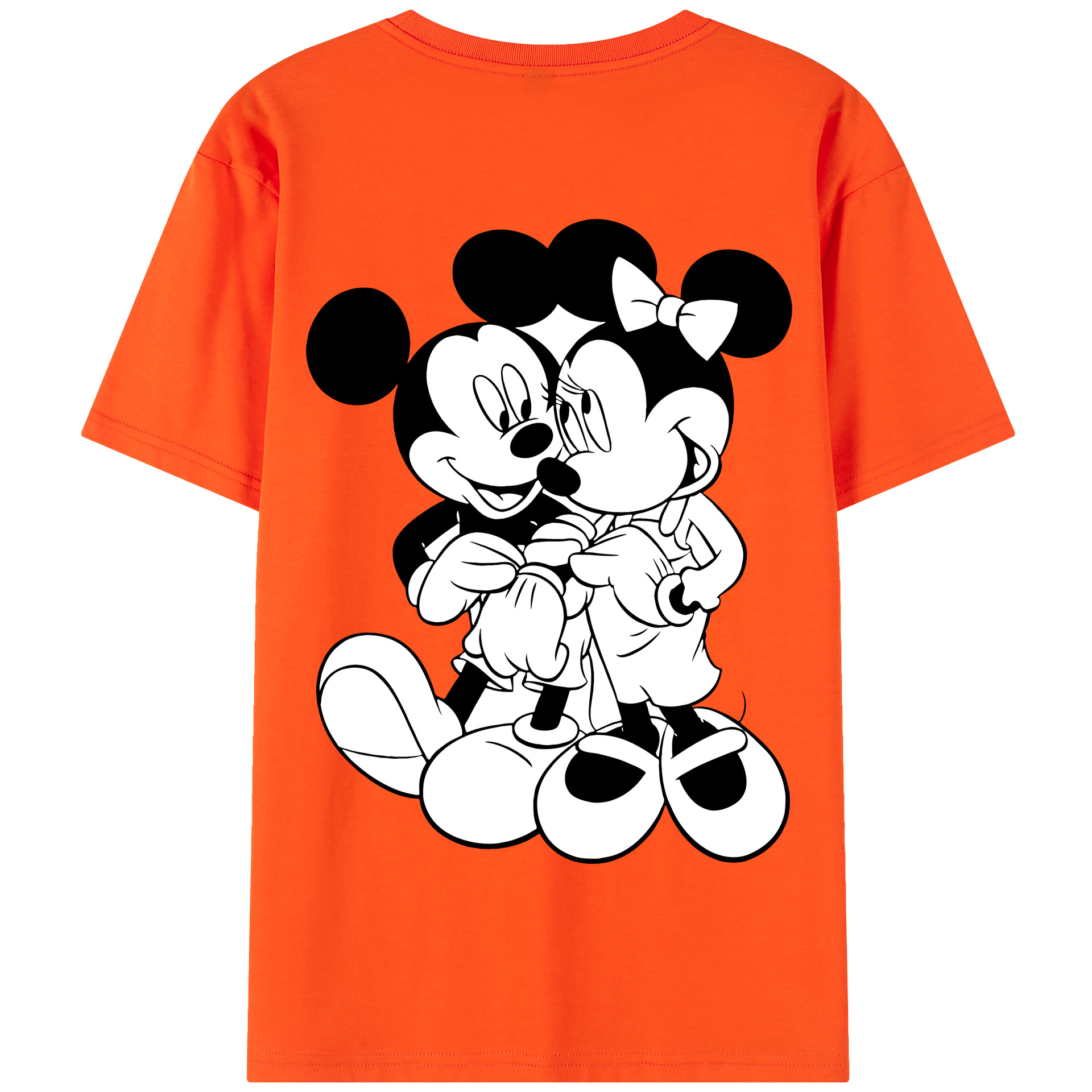 （画像用） ミッキーマウス Mickey Mouse 綿100％半袖Tシャツ（背面プリント）