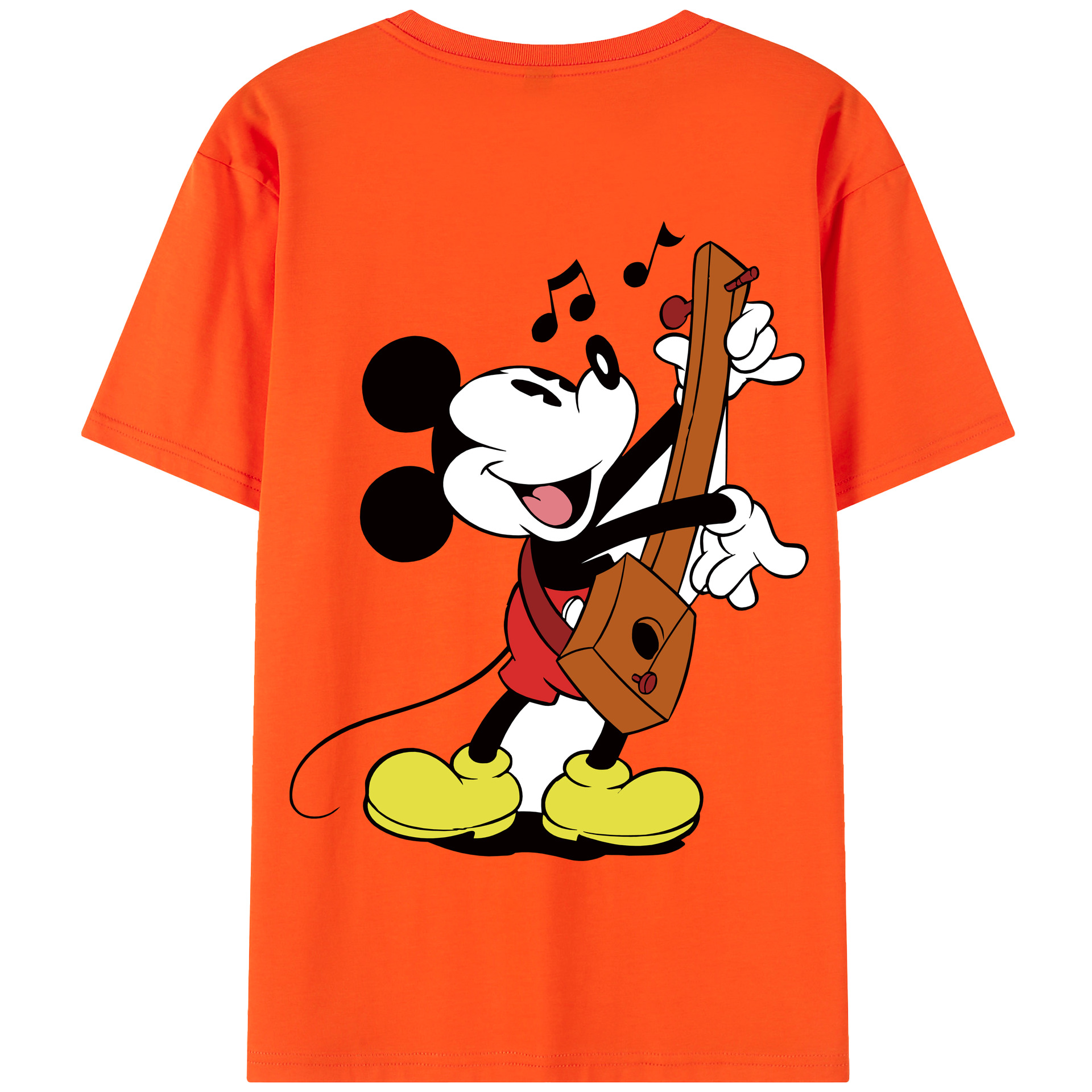 （画像用） ミッキーマウス Mickey Mouse 綿100％半袖Tシャツ（背面プリント）