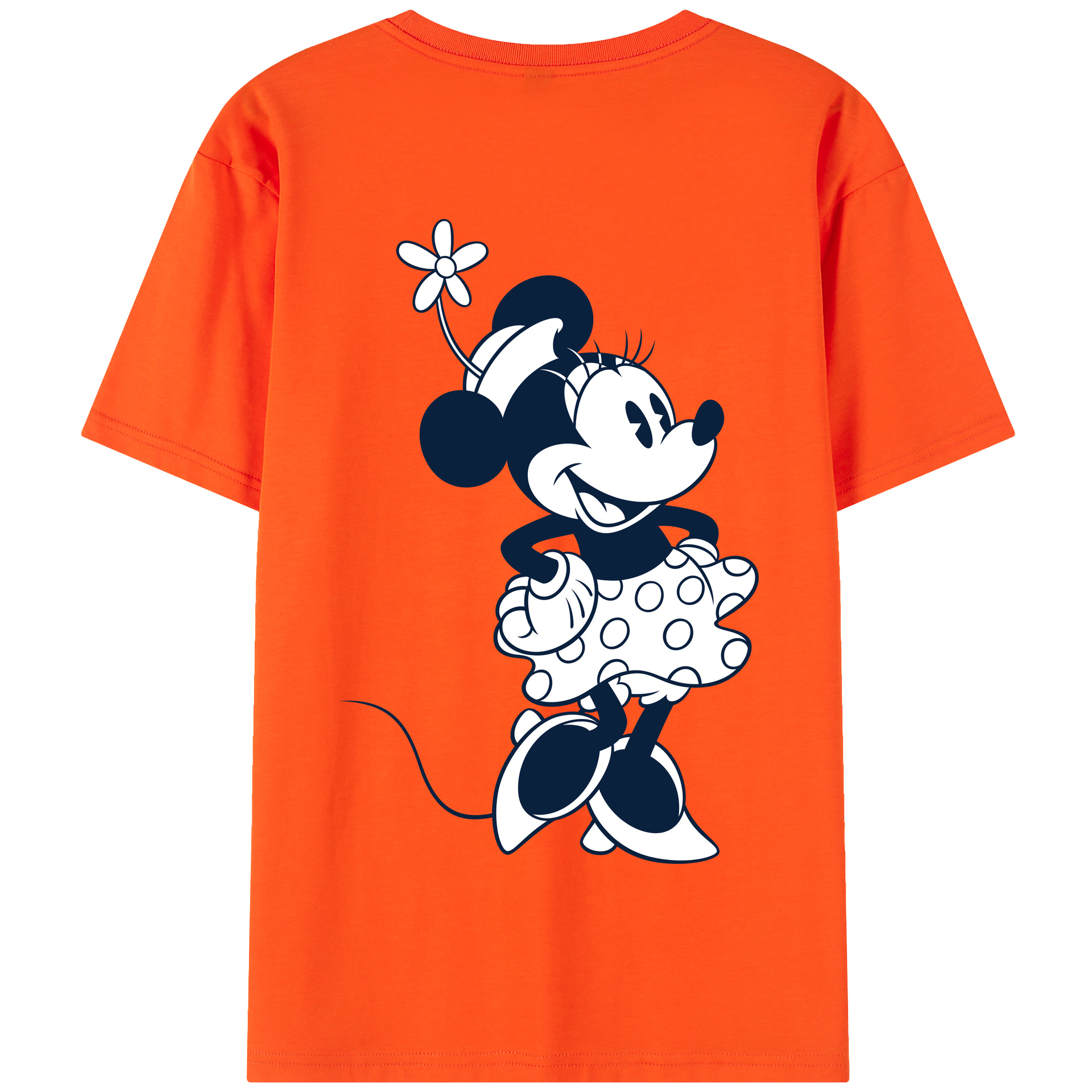 （画像用） ミッキーマウス Mickey Mouse 綿100％半袖Tシャツ（背面プリント）