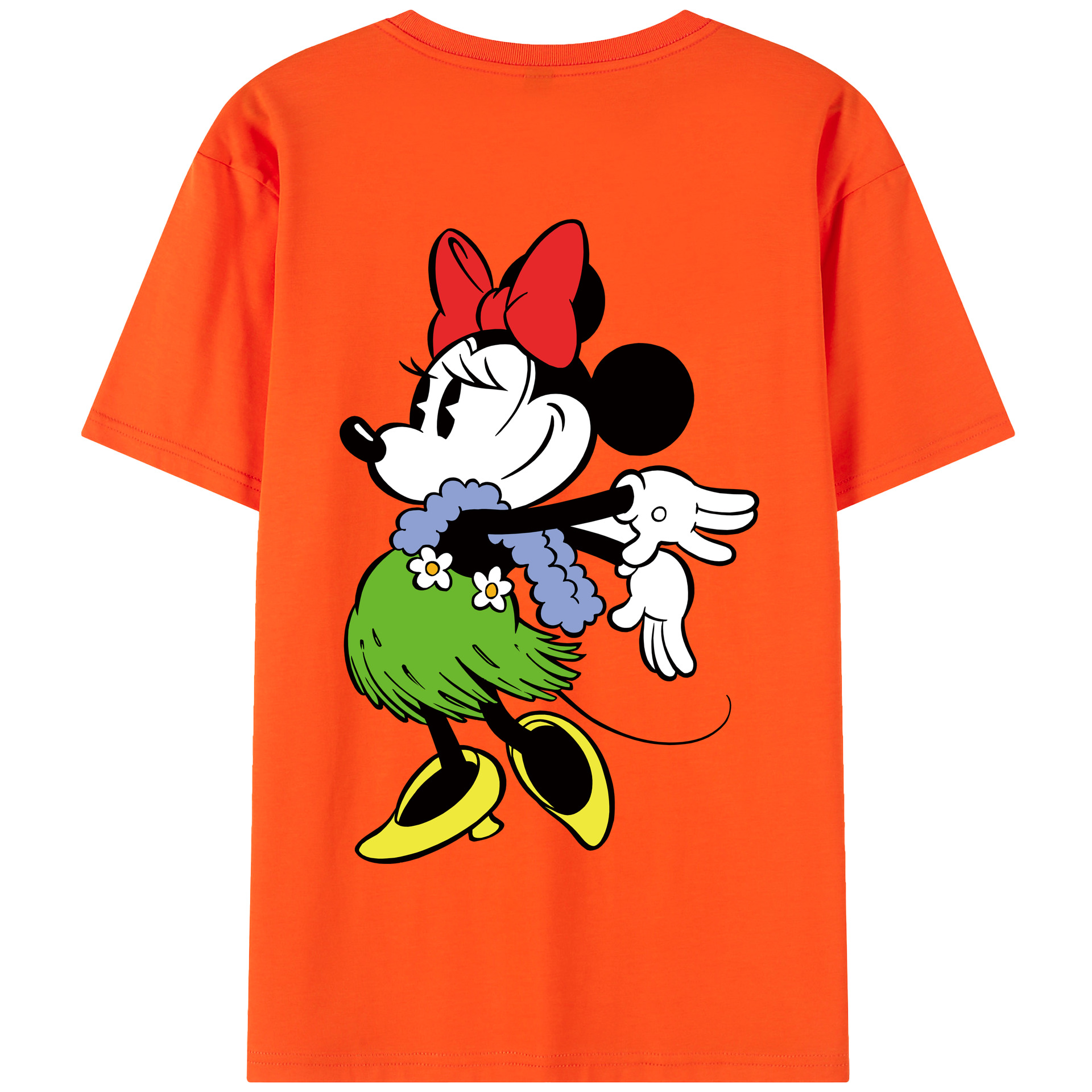 （画像用） ミッキーマウス Mickey Mouse 綿100％半袖Tシャツ（背面プリント）
