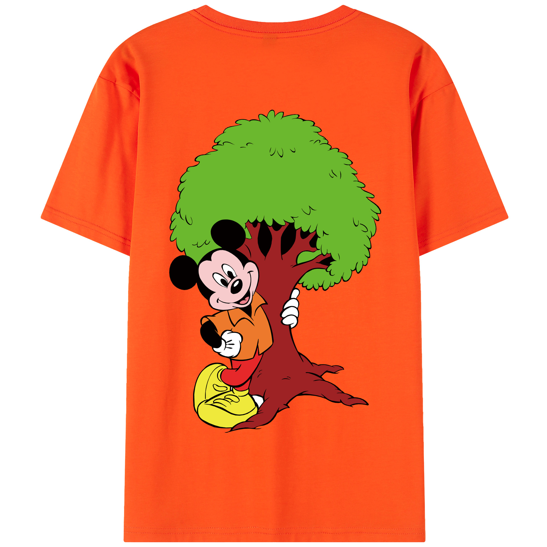 （画像用） ミッキーマウス Mickey Mouse 綿100％半袖Tシャツ（背面プリント）