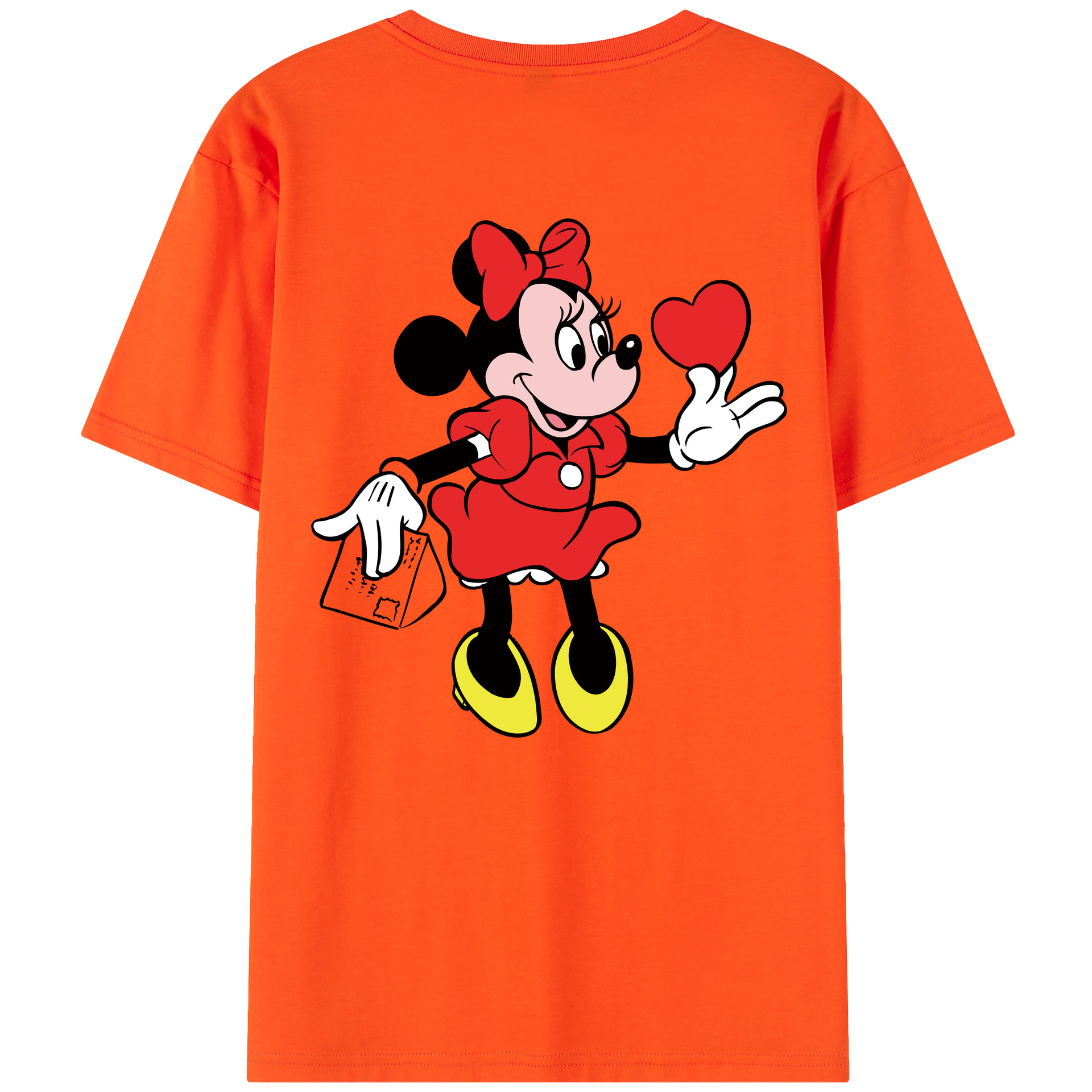 （画像用） ミッキーマウス Mickey Mouse 綿100％半袖Tシャツ（背面プリント）