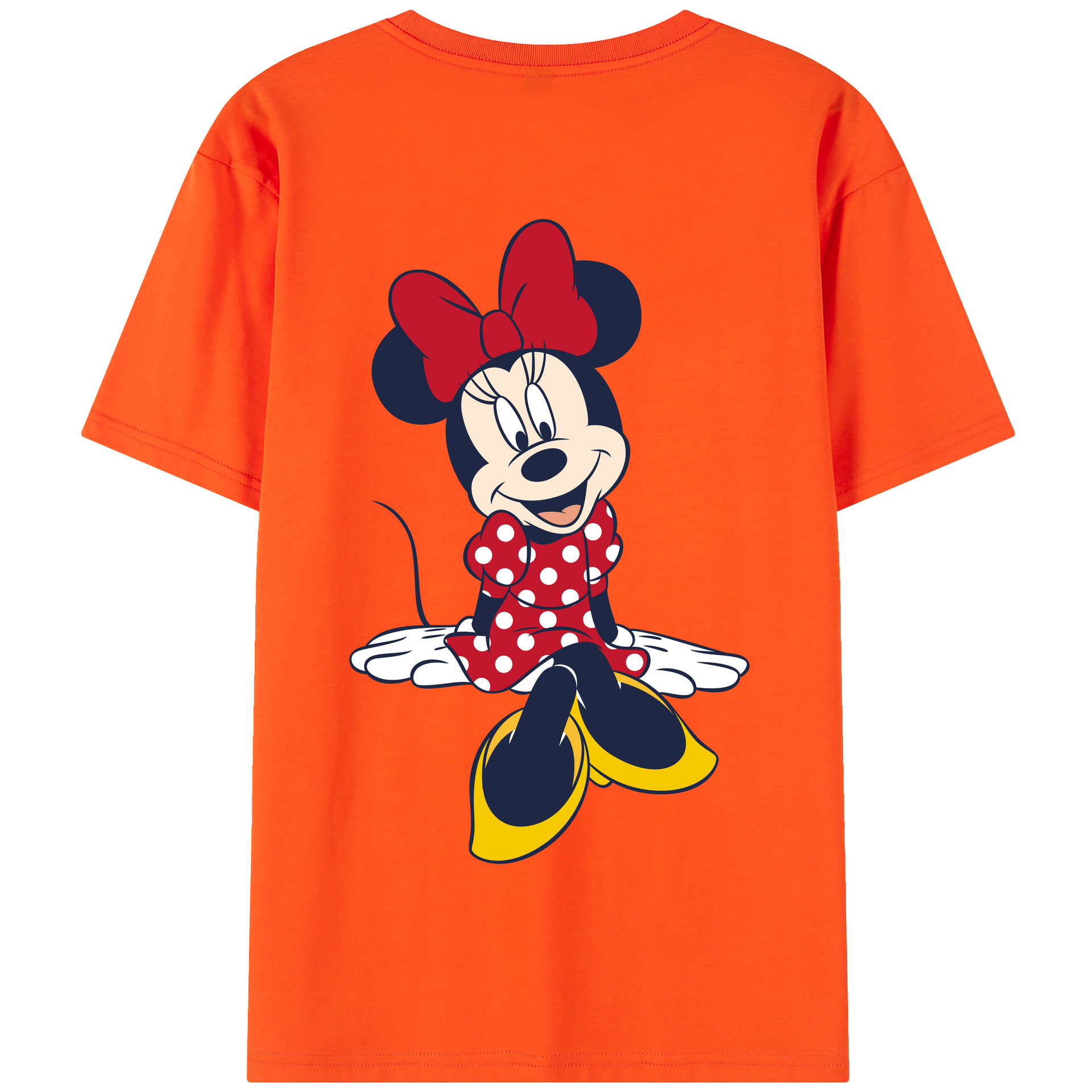 （画像用） ミッキーマウス Mickey Mouse 綿100％半袖Tシャツ（背面プリント）