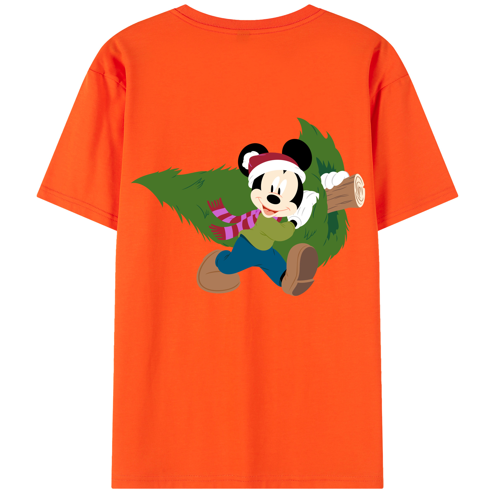 （画像用） ミッキーマウス Mickey Mouse 綿100％半袖Tシャツ（背面プリント）