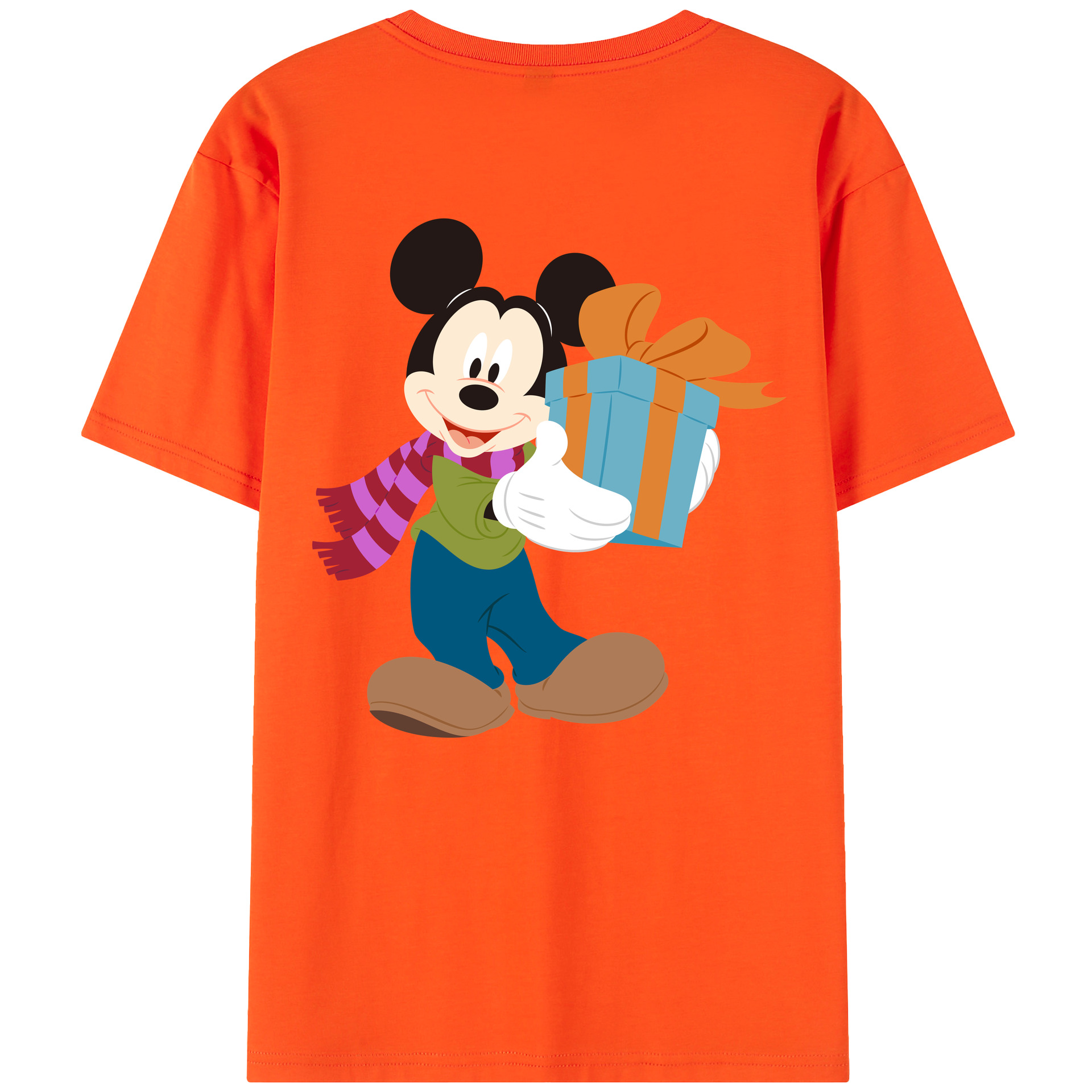 （画像用） ミッキーマウス Mickey Mouse 綿100％半袖Tシャツ（背面プリント）