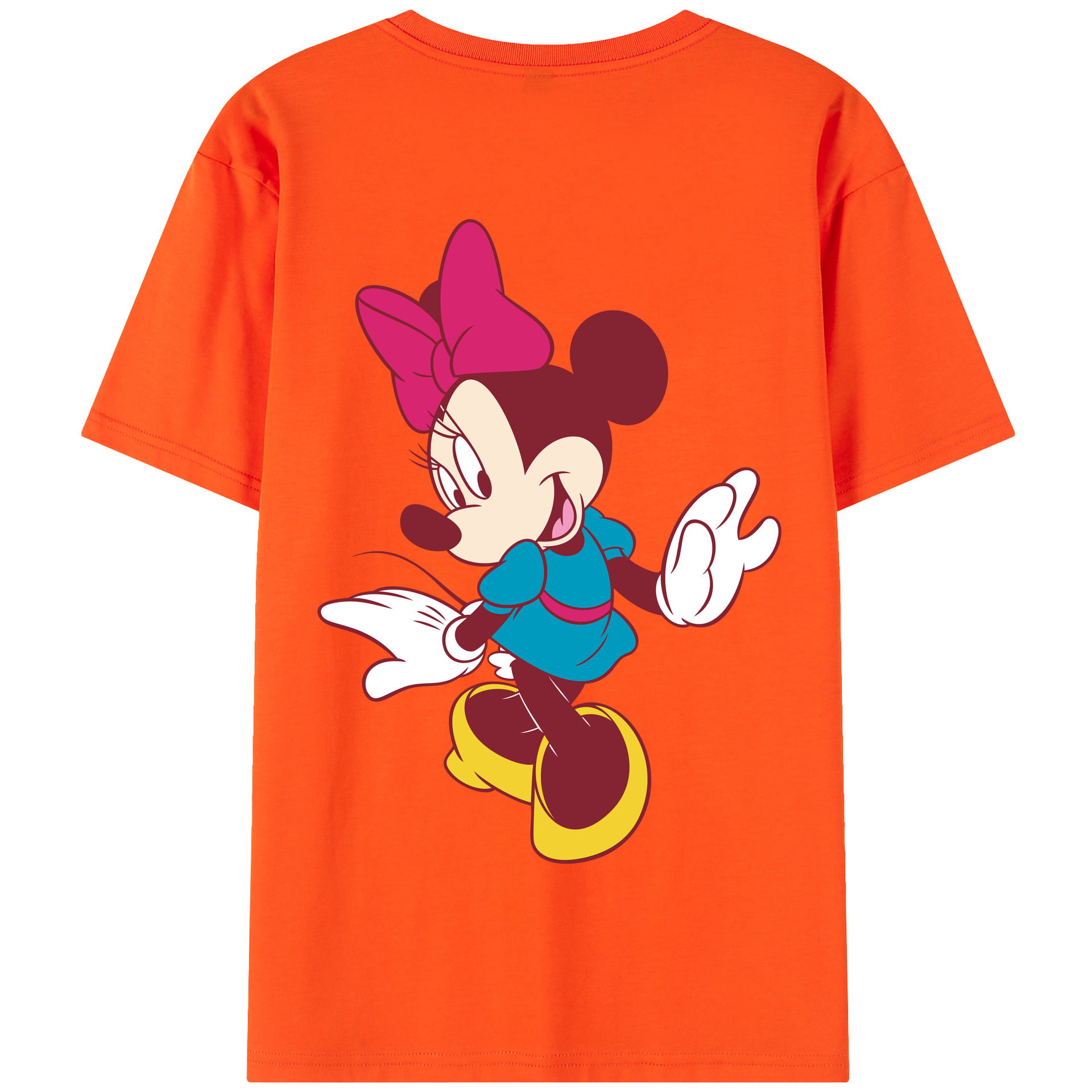 （画像用） ミッキーマウス Mickey Mouse 綿100％半袖Tシャツ（背面プリント）