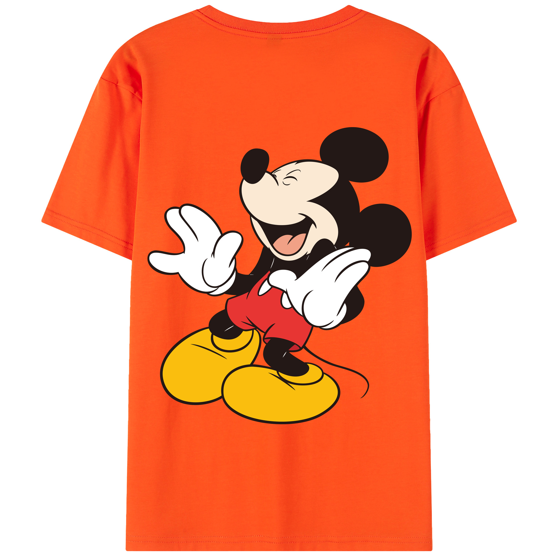 （画像用） ミッキーマウス Mickey Mouse 綿100％半袖Tシャツ（背面プリント）