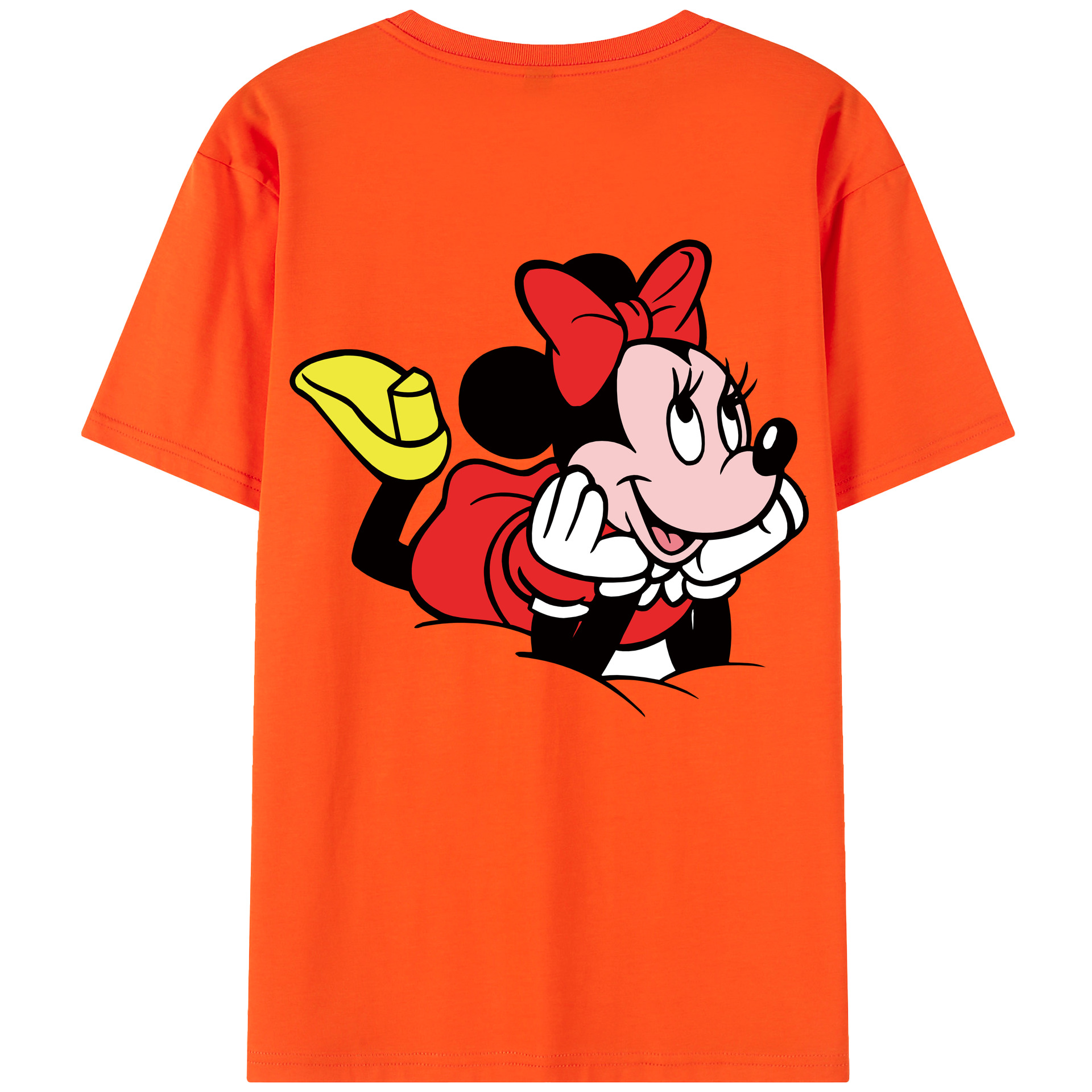 （画像用） ミッキーマウス Mickey Mouse 綿100％半袖Tシャツ（背面プリント）