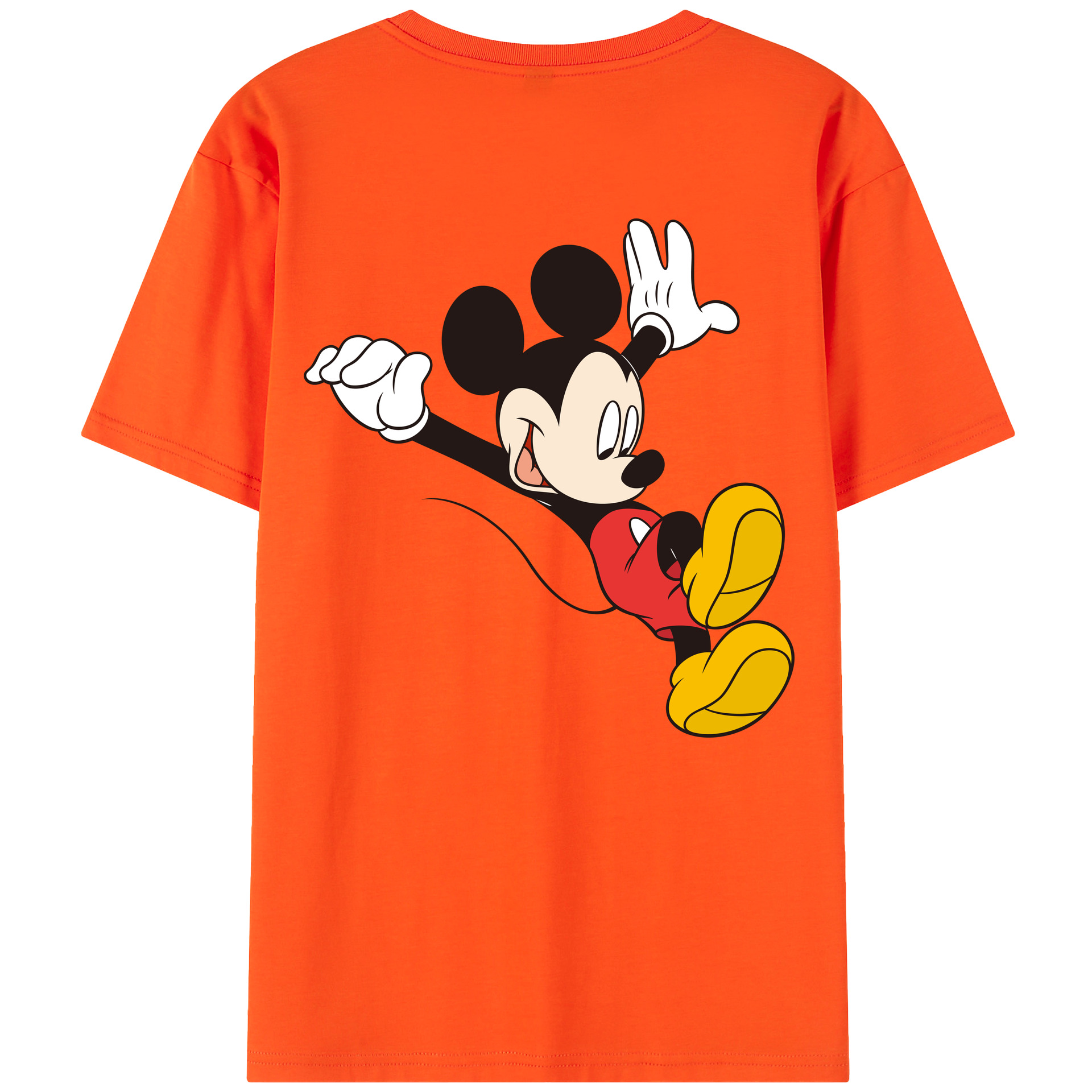 （画像用） ミッキーマウス Mickey Mouse 綿100％半袖Tシャツ（背面プリント）