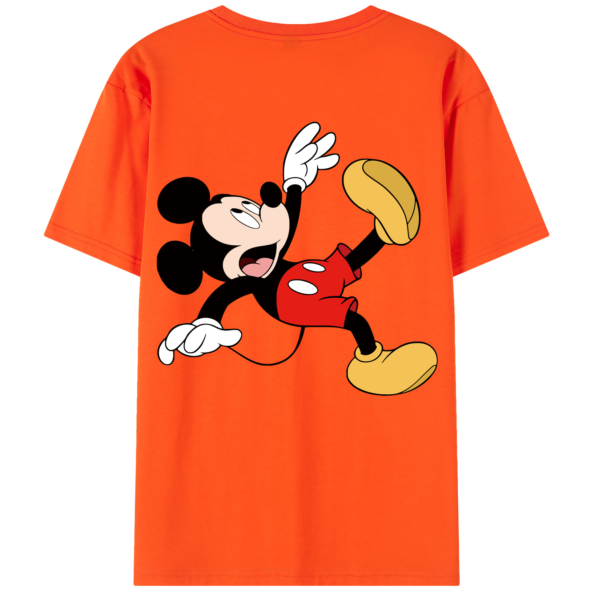 （画像用） ミッキーマウス Mickey Mouse 綿100％半袖Tシャツ（背面プリント）