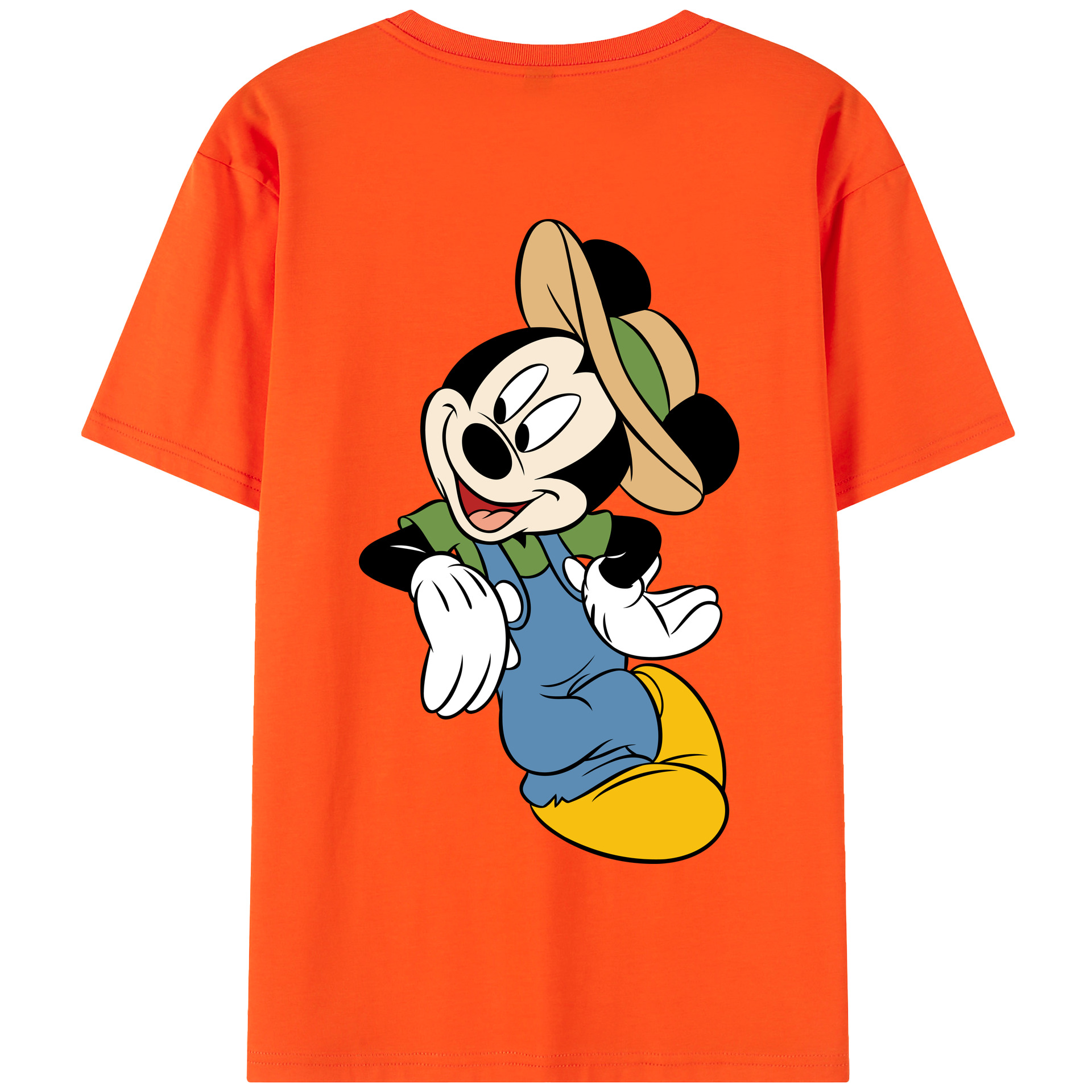 （画像用） ミッキーマウス Mickey Mouse 綿100％半袖Tシャツ（背面プリント）