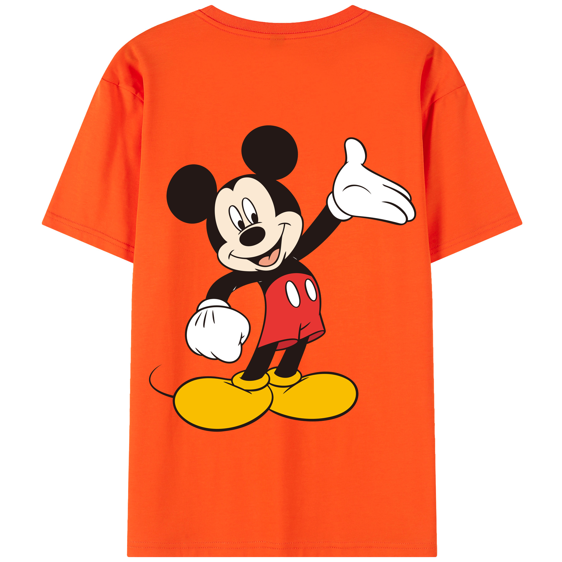 （画像用） ミッキーマウス Mickey Mouse 綿100％半袖Tシャツ（背面プリント）