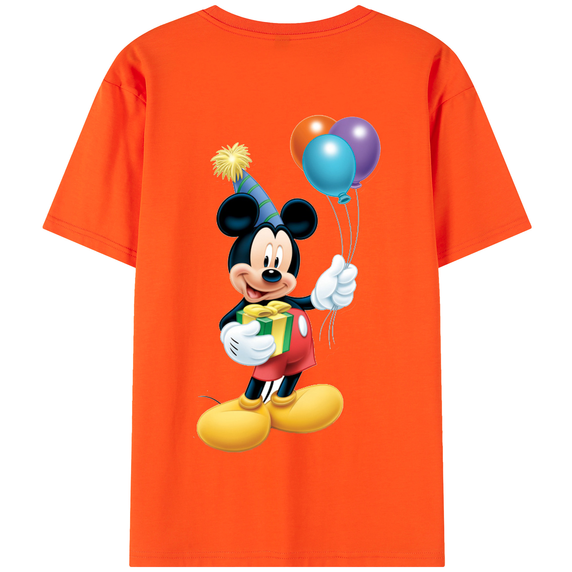 （画像用） ミッキーマウス Mickey Mouse 綿100％半袖Tシャツ（背面プリント）