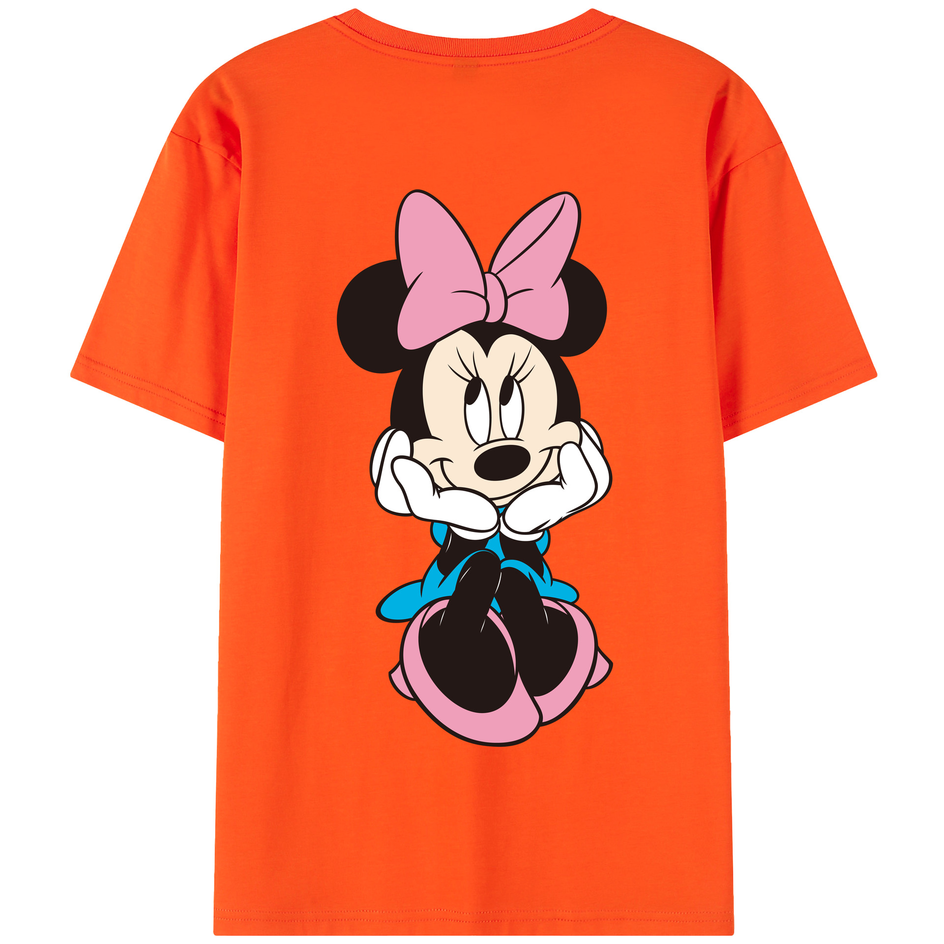（画像用） ミッキーマウス Mickey Mouse 綿100％半袖Tシャツ（背面プリント）