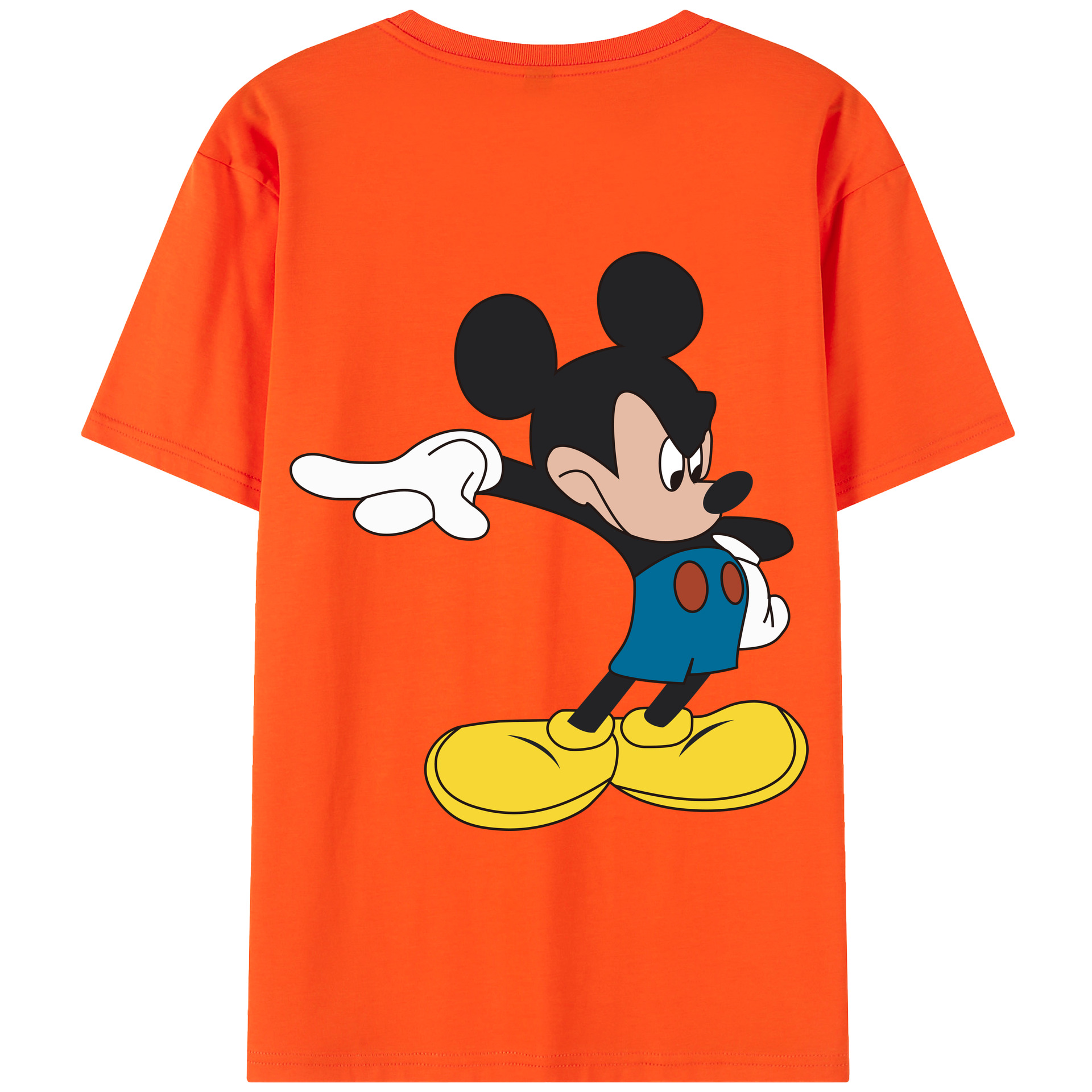 （画像用） ミッキーマウス Mickey Mouse 綿100％半袖Tシャツ（背面プリント）