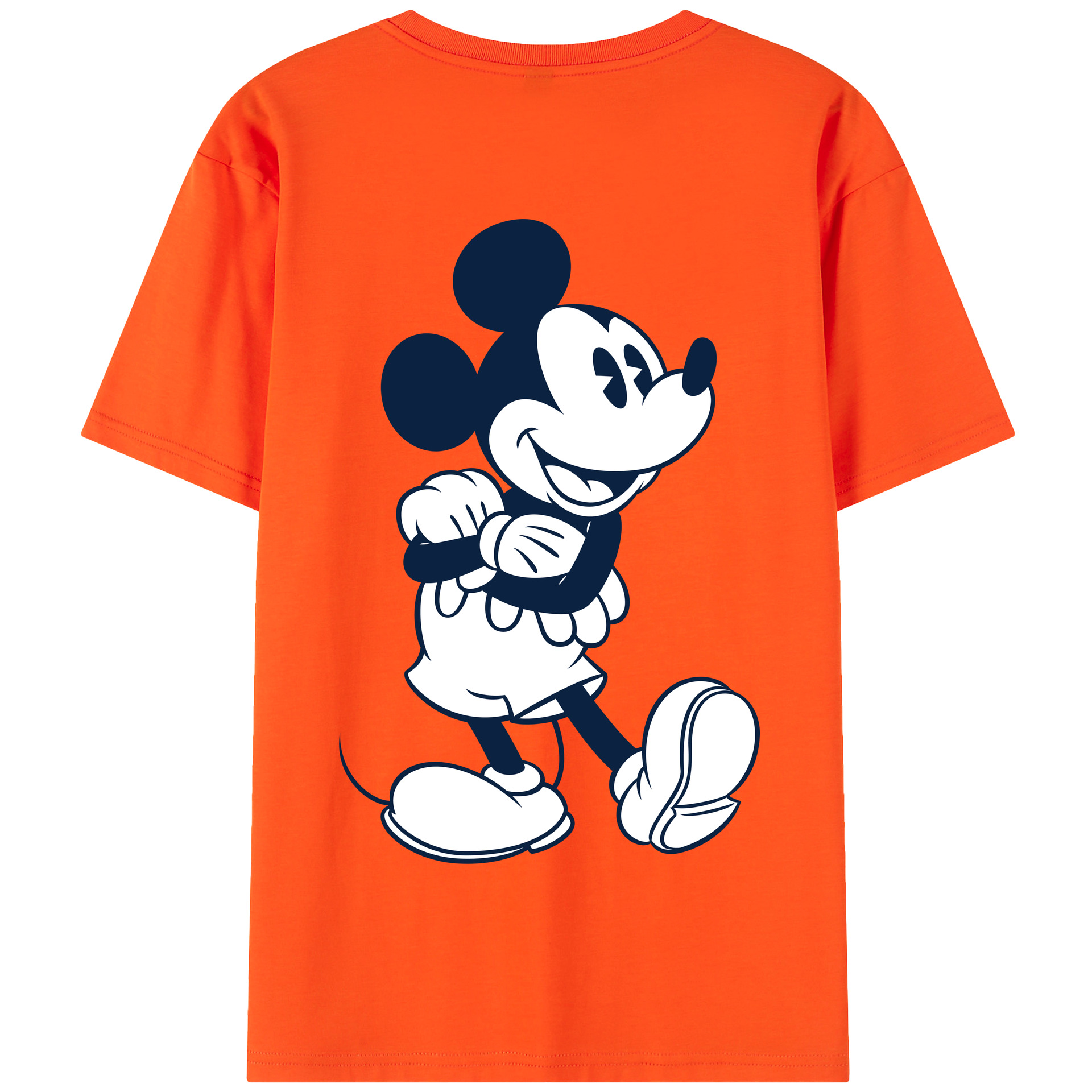 （画像用） ミッキーマウス Mickey Mouse 綿100％半袖Tシャツ（背面プリント）