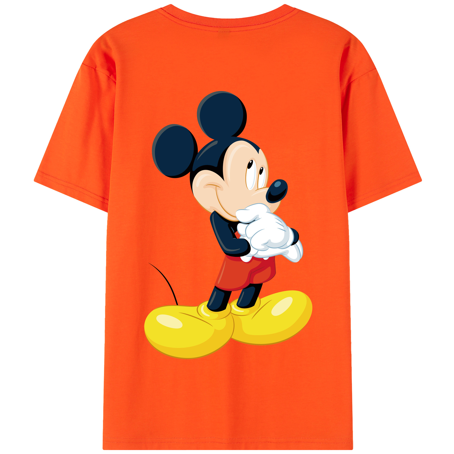 （画像用） ミッキーマウス Mickey Mouse 綿100％半袖Tシャツ（背面プリント）