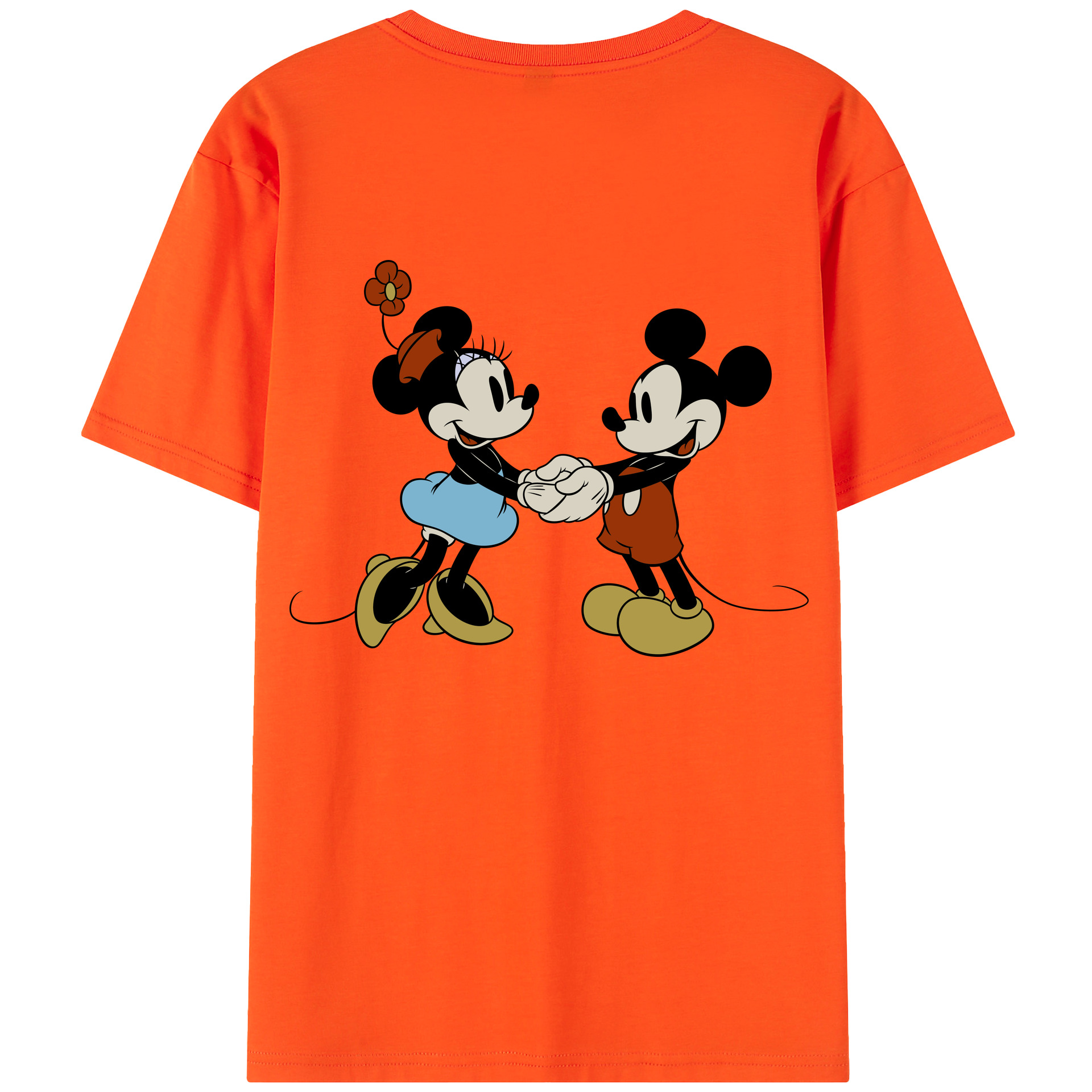 （画像用） ミッキーマウス Mickey Mouse 綿100％半袖Tシャツ（背面プリント）
