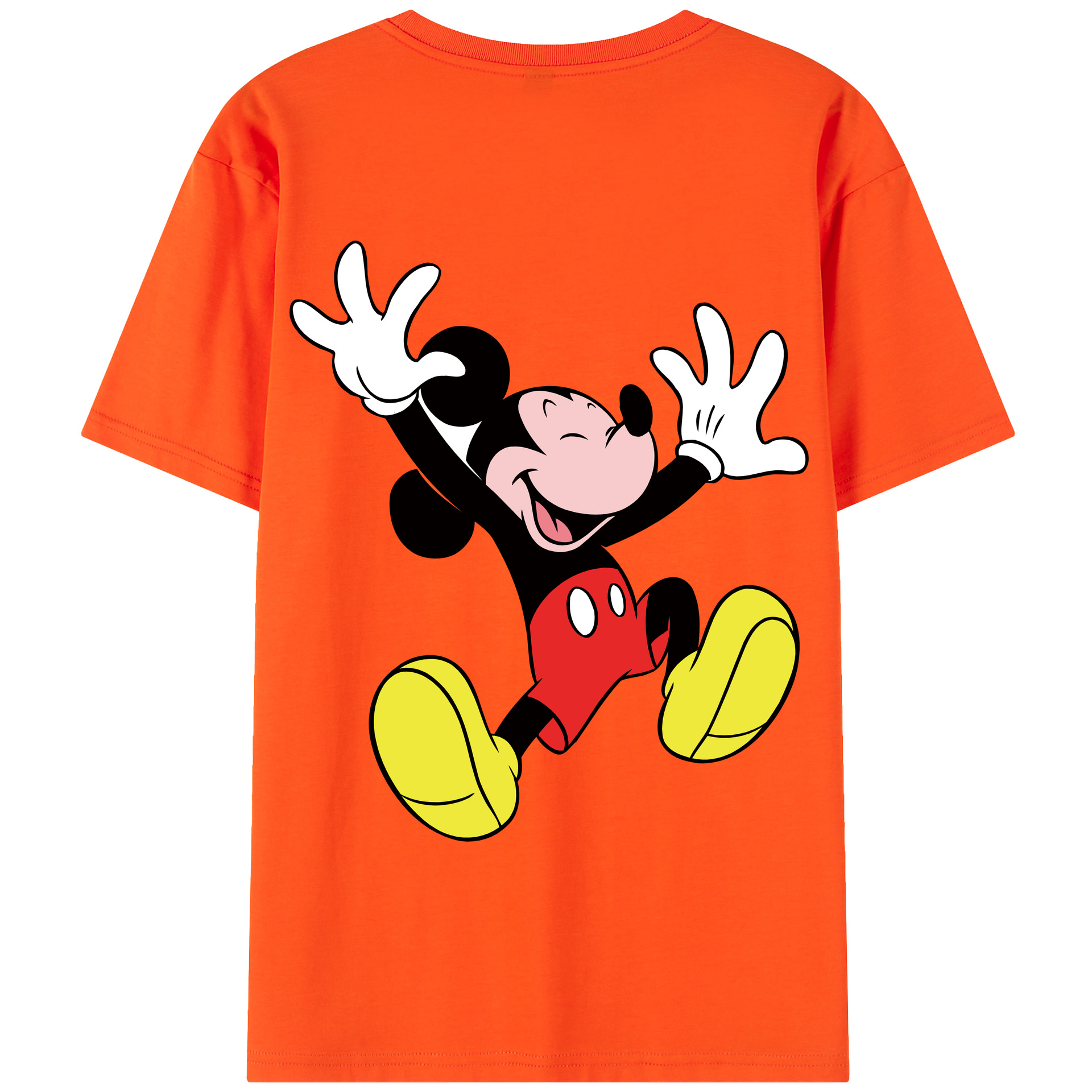 （画像用） ミッキーマウス Mickey Mouse 綿100％半袖Tシャツ（背面プリント）