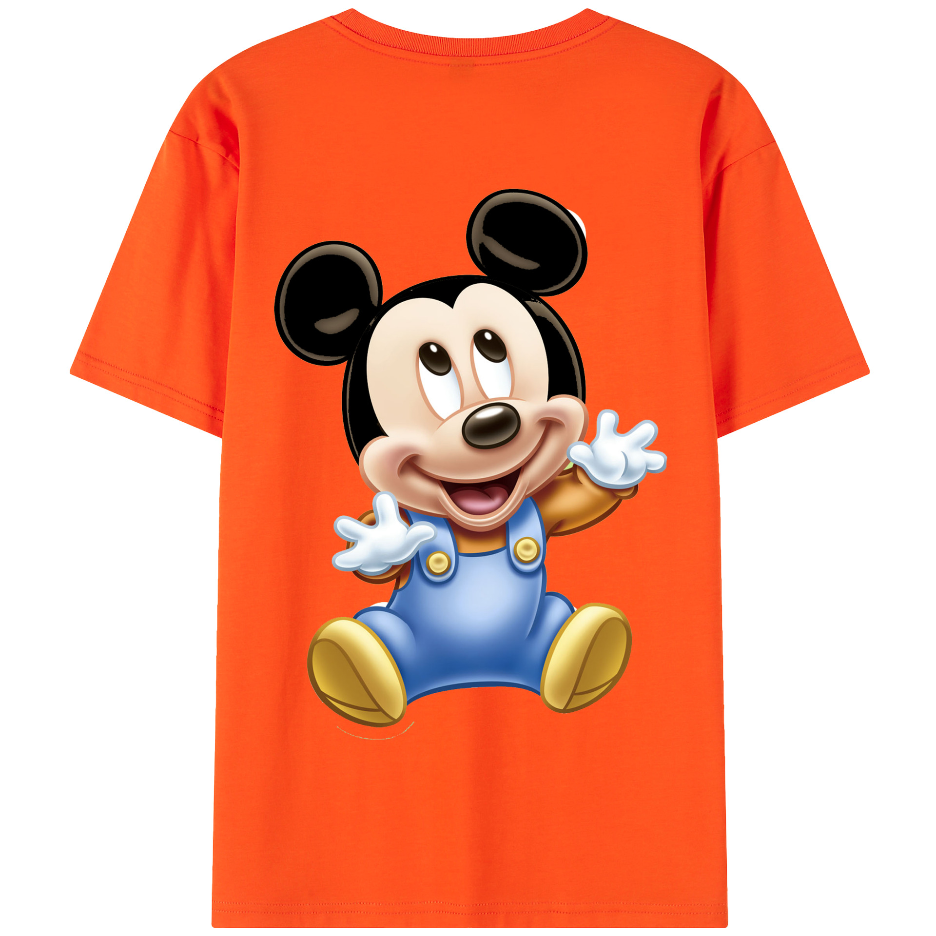 （画像用） ミッキーマウス Mickey Mouse 綿100％半袖Tシャツ（背面プリント）